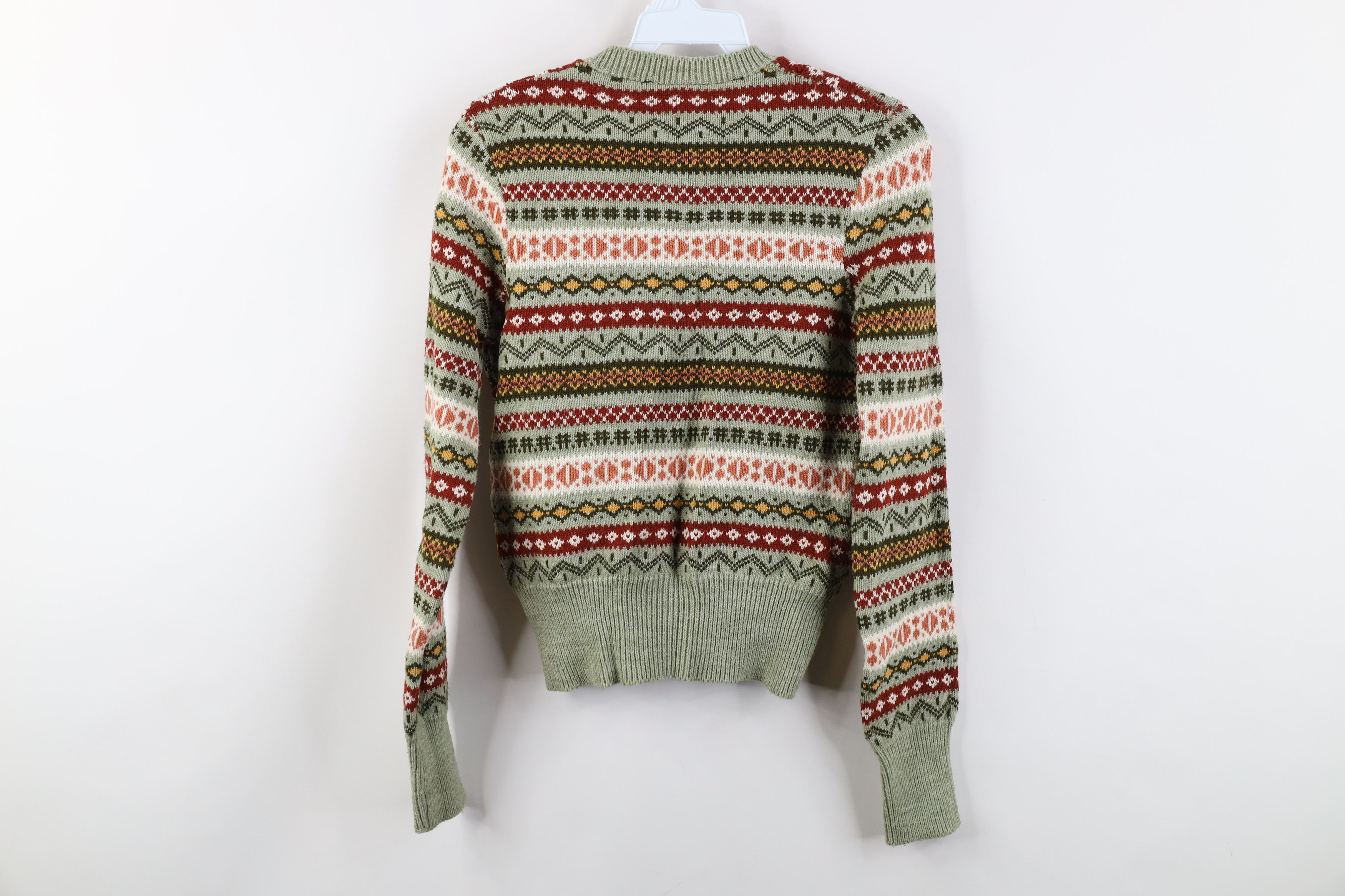 Vintage Vintage 70s Streetwear Rainbow Fair Isle Crewneck Sweater Size XS / US 0-2 / IT 36-38 - 10 Thumbnail