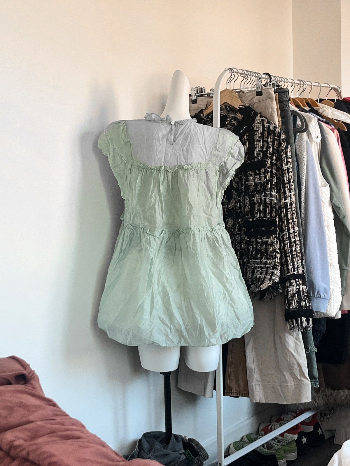 Other Soft Sage Ruffle Dollcore top mint shirt Size S / US 4 / IT 40 - 2 Thumbnail