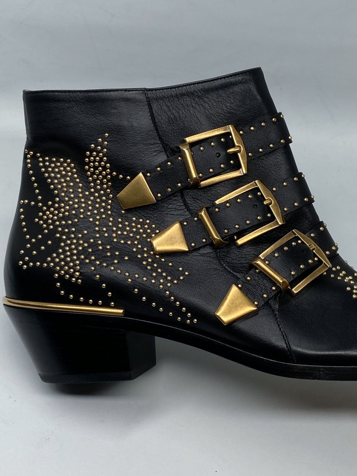 Chloe Chloe Susanna Pointed-Toe Studded Booties size 40 Size US 10 / IT 40 - 12 Thumbnail