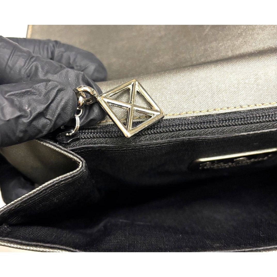 Paloma Picasso Rare | Vintage PALOMA PICASSO Metallic Fabric Crossbody Bag Size ONE SIZE - 8 Thumbnail