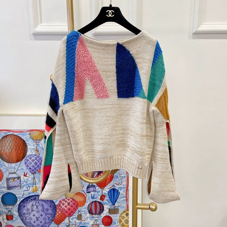 Chanel Chanel Irregular drawing design knitted sweater Size XS / US 0-2 / IT 36-38 - 1 Thumbnail