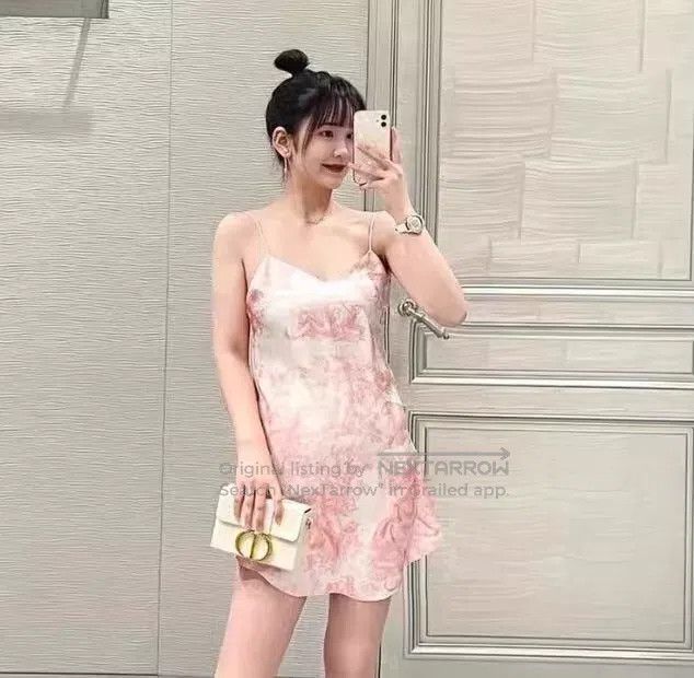 Dior Dior Pink animal jungle print mulberry silk strap dress Size XXS / US 00 / IT 34 - 7 Thumbnail