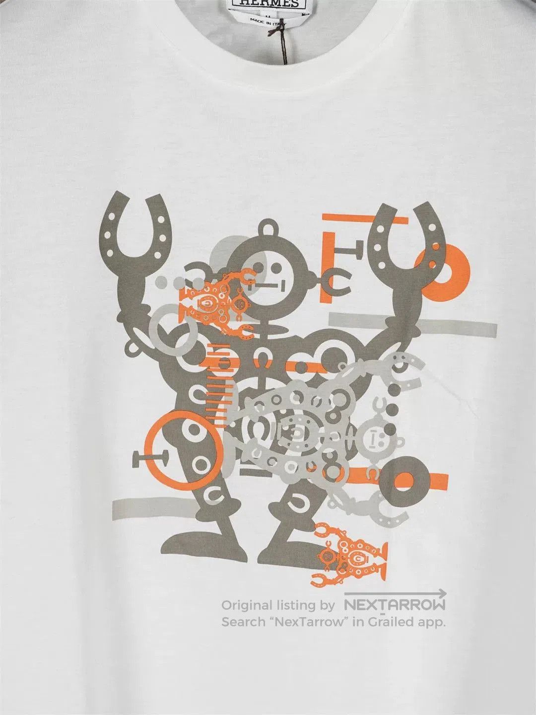 Hermes Hermes Men's White Short Sleeve T. Size US M / EU 48-50 / 2 - 3 Thumbnail