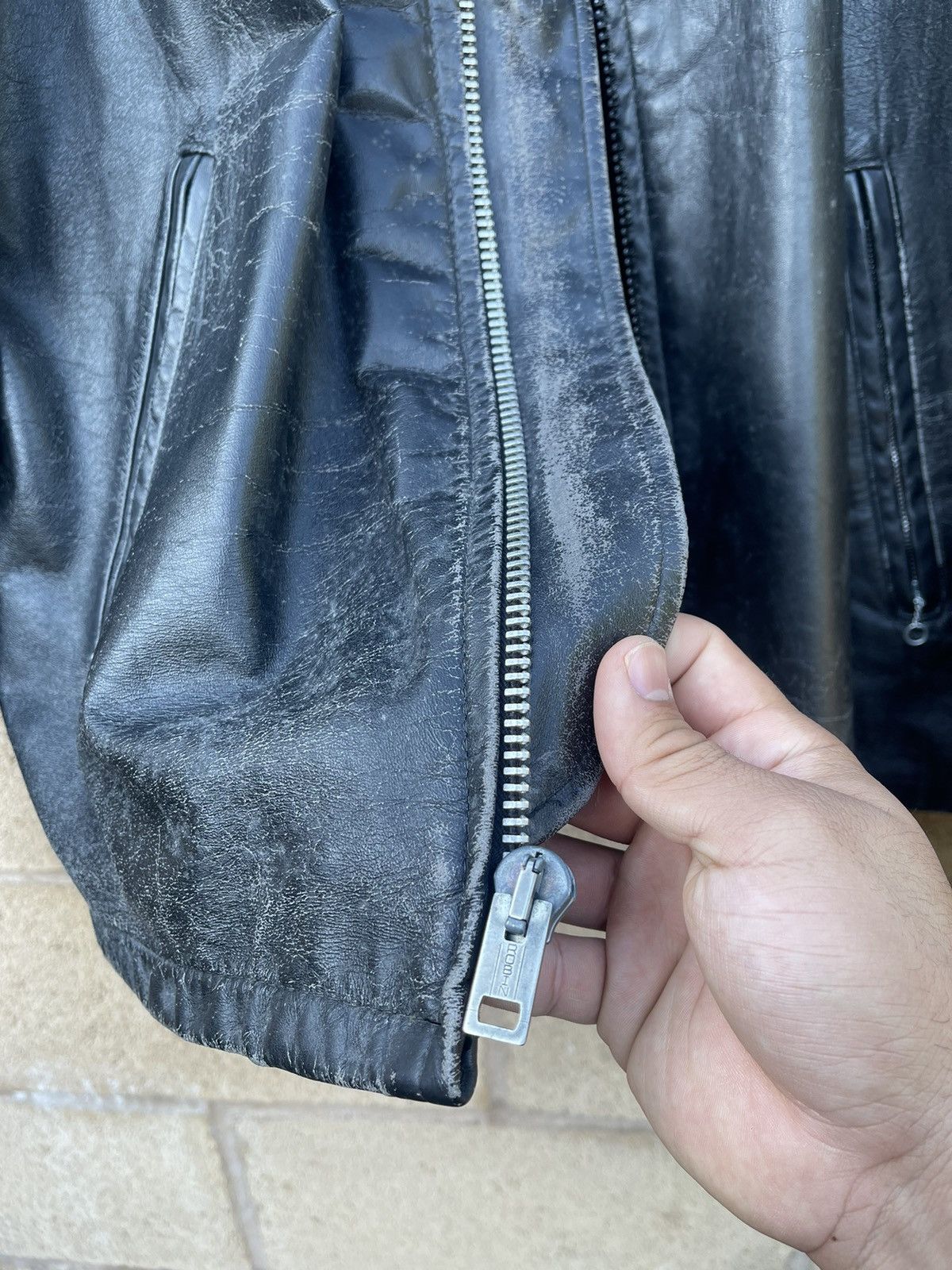 Vintage Vintage 80s Biker Leather Jacket Size US L / EU 52-54 / 3 - 2 Thumbnail