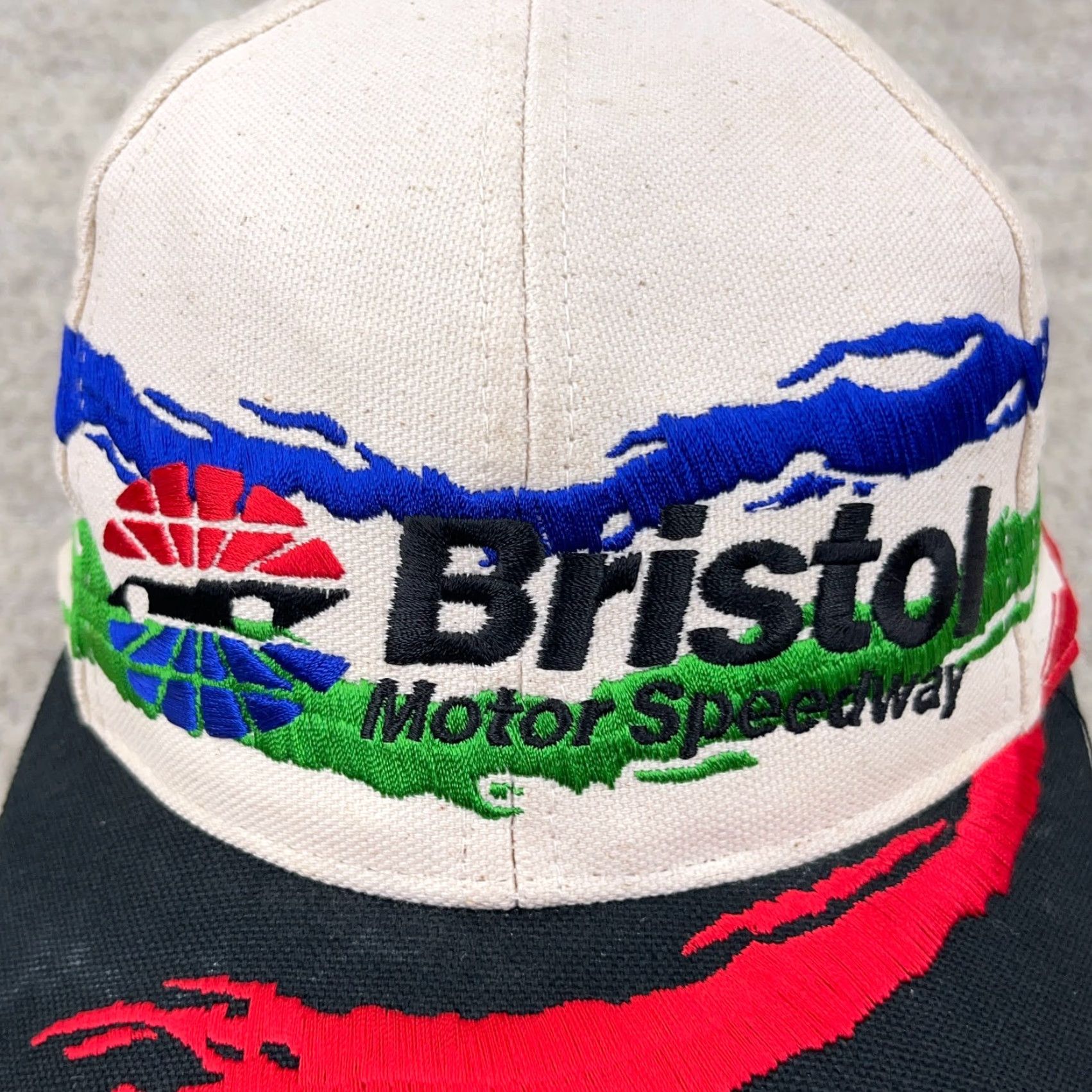 Vintage VINTAGE Bristol Motor Speedway Hat Cap Strap Back Splash Big Logo Racing Y2K 00s Kangaroo? Size ONE SIZE - 4 Thumbnail