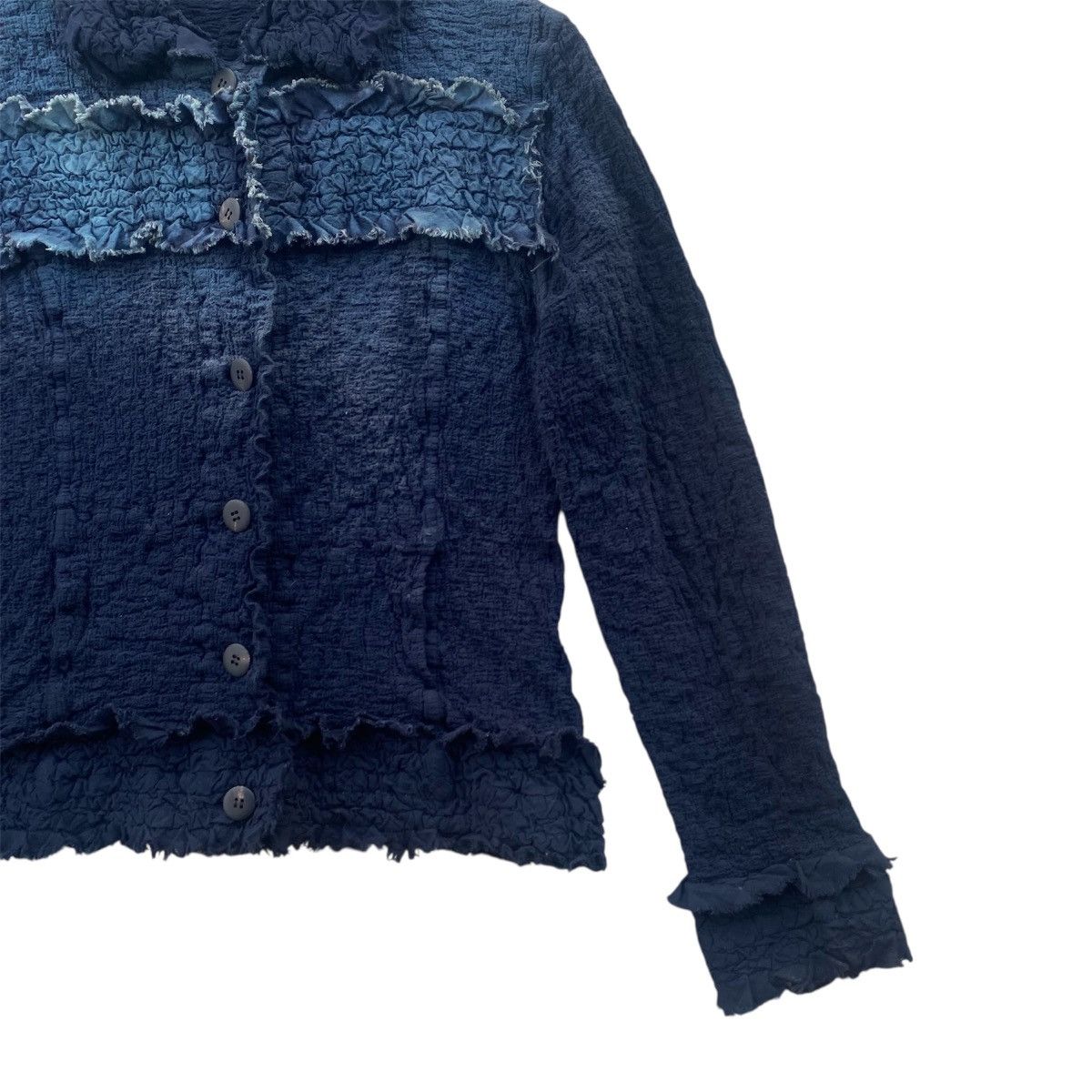 Issey Miyake ‼️LAST DROP‼️Issey Miyake ME Wrinkle Cauliflower Indigo Jacket Size S / US 4 / IT 40 - 8 Thumbnail