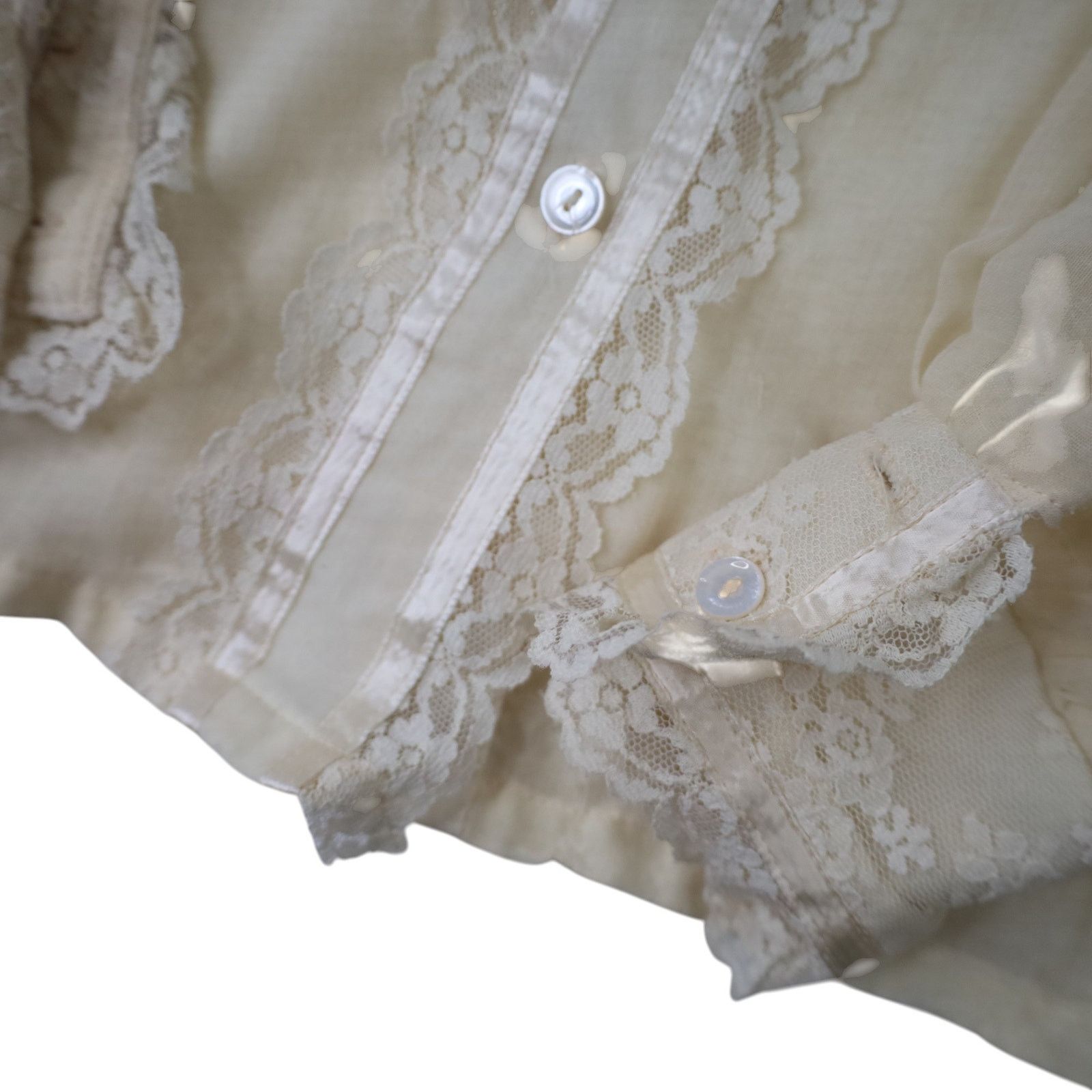 Vintage Vintage Gunne Sax Jessica's Gunnies Lace Button Up Shirt Size M / US 6-8 / IT 42-44 - 5 Thumbnail