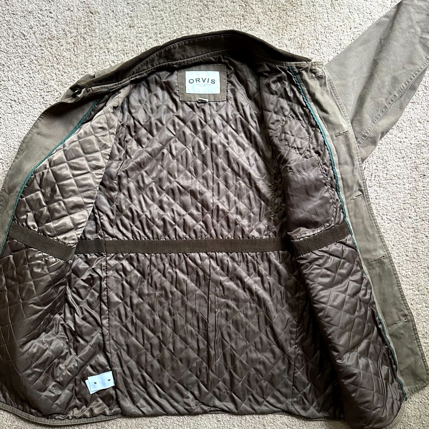 Orvis Orvis Jacket Button Close Corduroy Collar Barn Coat w/ Patch Brown Mens Large Chore Coat/Overcoat Size US L / EU 52-54 / 3 - 3 Thumbnail