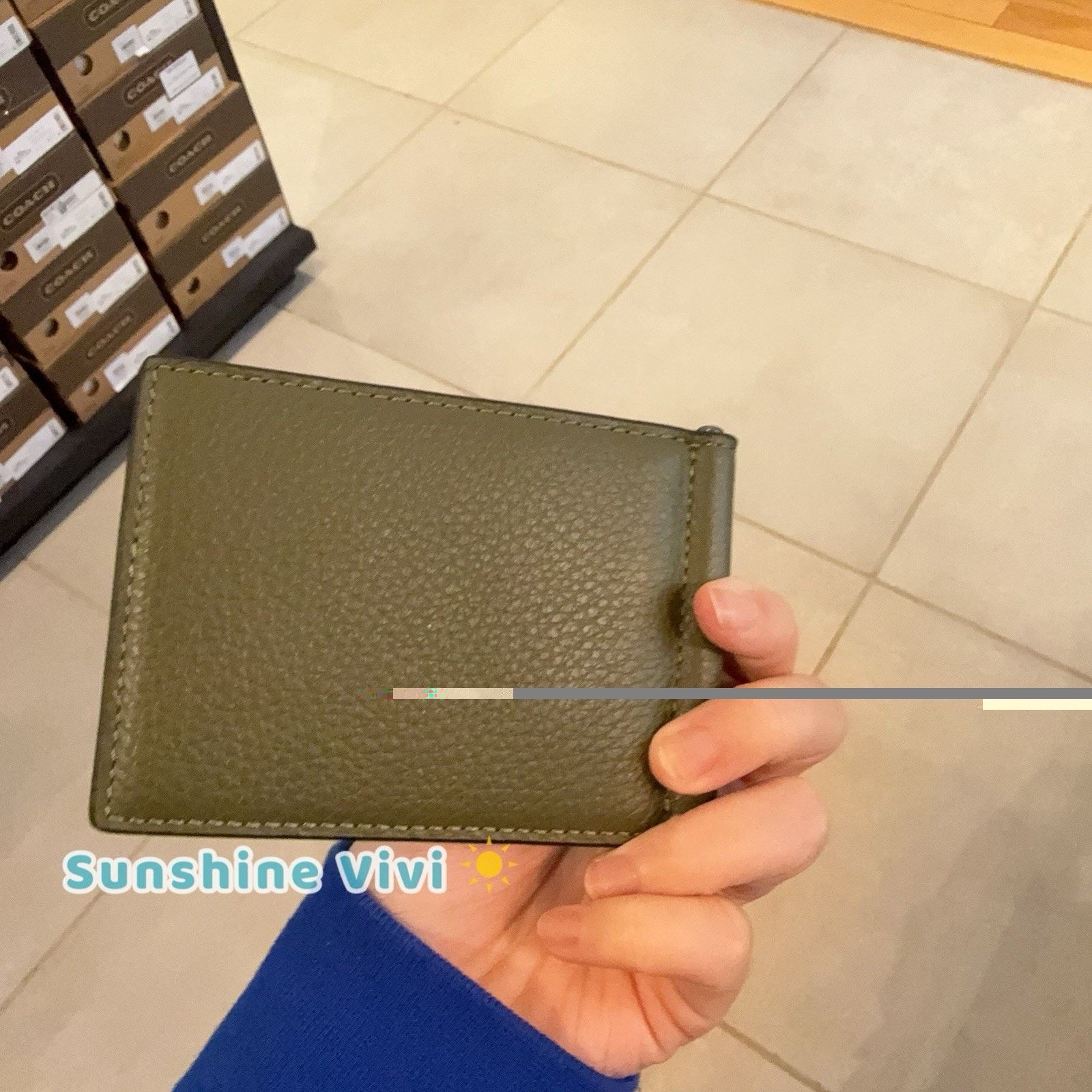 Coach NWT Coach Slim Money Clip Billfold Wallet CH090 Olive Size ONE SIZE - 3 Thumbnail