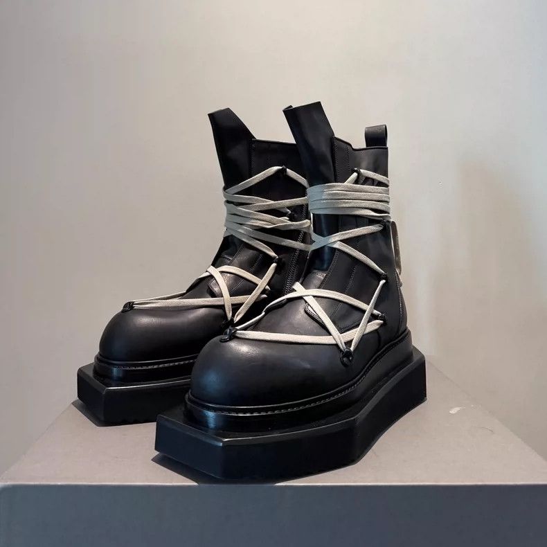 Rick Owens rick owens 24FWro Mainline Men's Black Crazy Strap Coffin B Size US 10 / EU 43 - 2 Thumbnail
