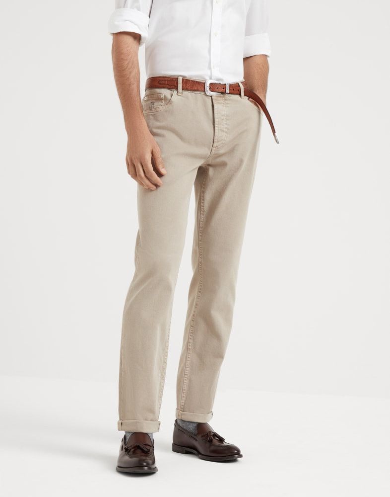 Brunello Cucinelli o1w1db10825 Dyed Denim Pants in Beige Size US 36 / EU 52 - 1 Thumbnail
