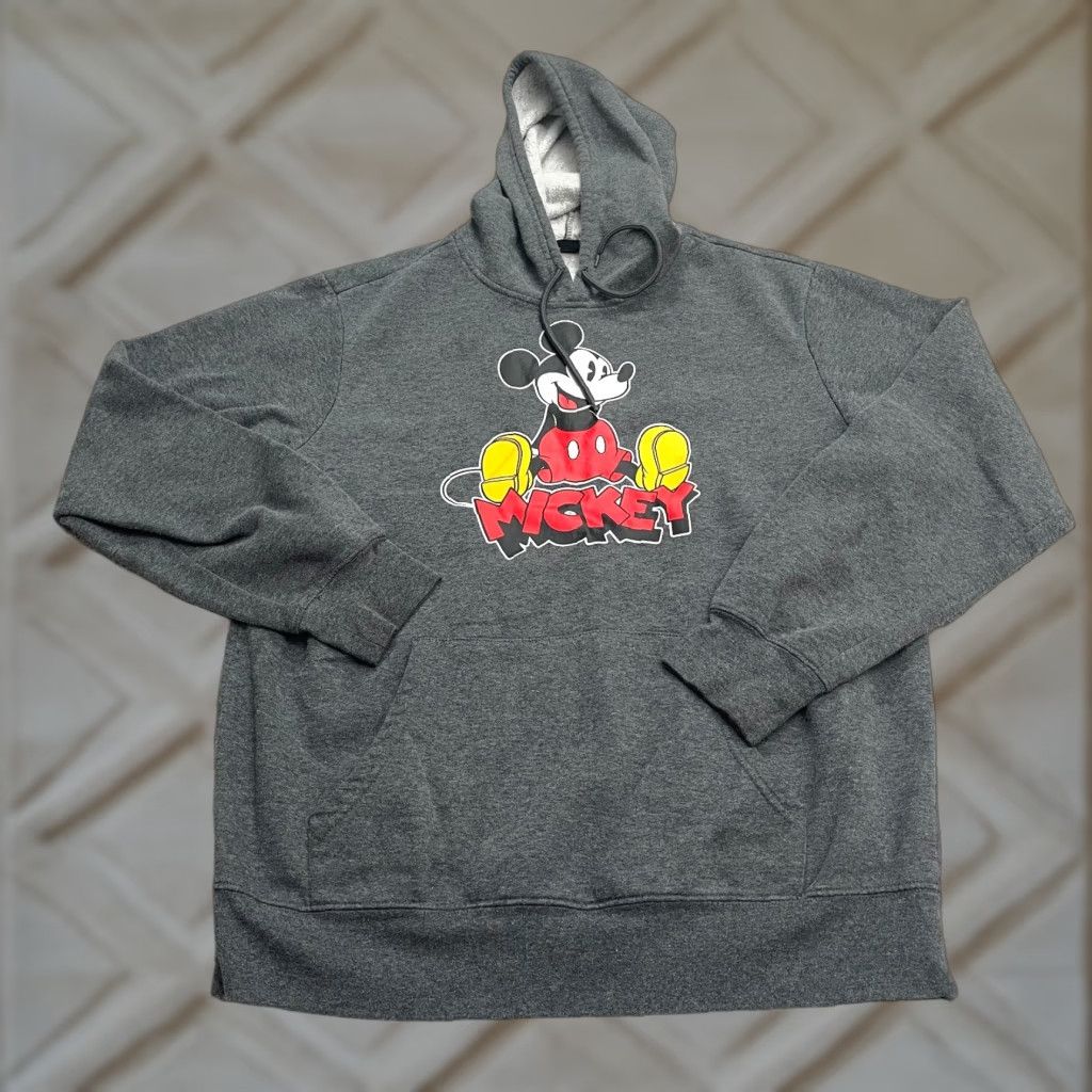Disney Disney Mickey Mouse Pullover Hoodie Mens L Gray Graphic Sweatshirt Size US L / EU 52-54 / 3 - 1 Thumbnail