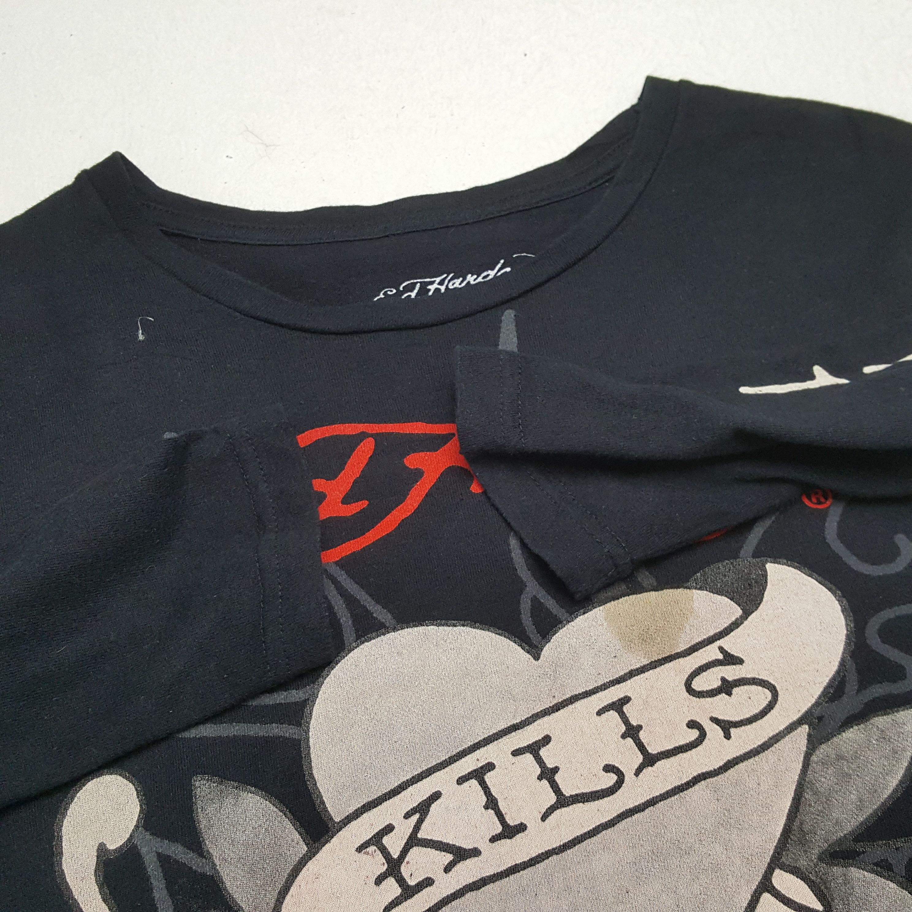 Designer × Ed Hardy × Vintage ED HARDY Streetwear Rock Punk Style Long Sleeve Tshirt Size US S / EU 44-46 / 1 - 9 Thumbnail