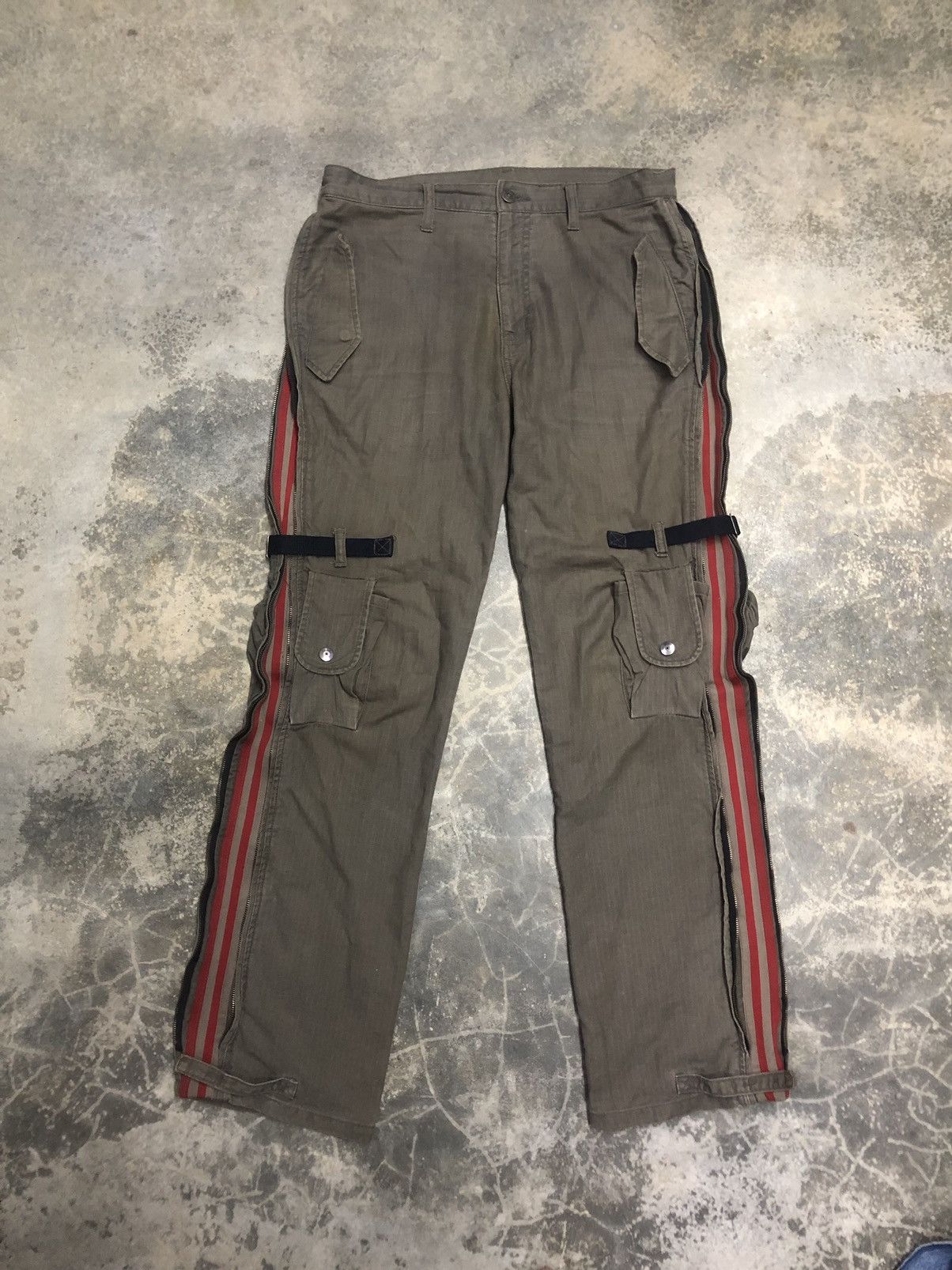 image of Ppfm Bondage Side Zipper Pant in Brown, Men's (Size 32)