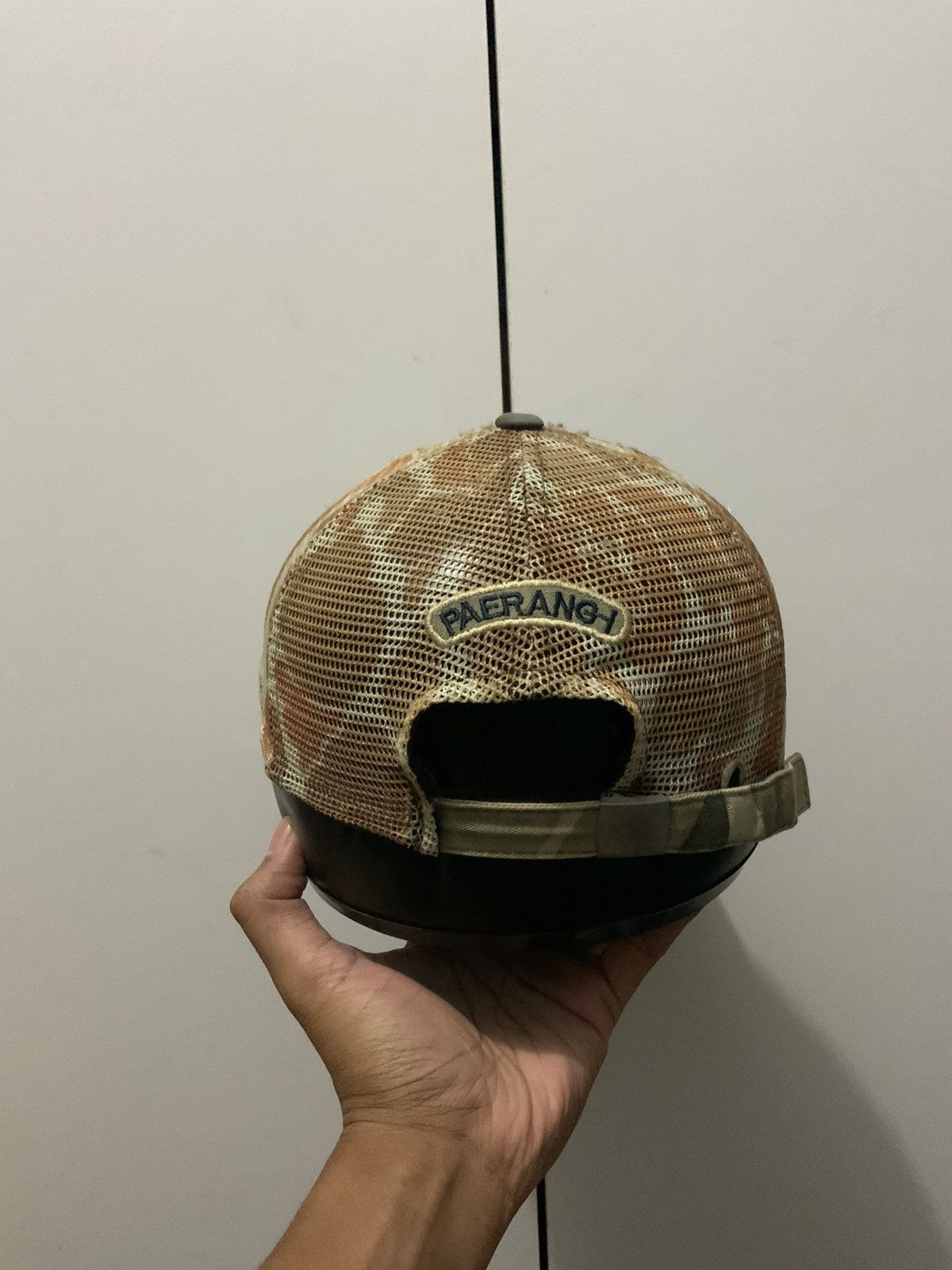 If Six Was Nine Paerang-i Distressed Camo Trucker Hat Size ONE SIZE - 4 Thumbnail