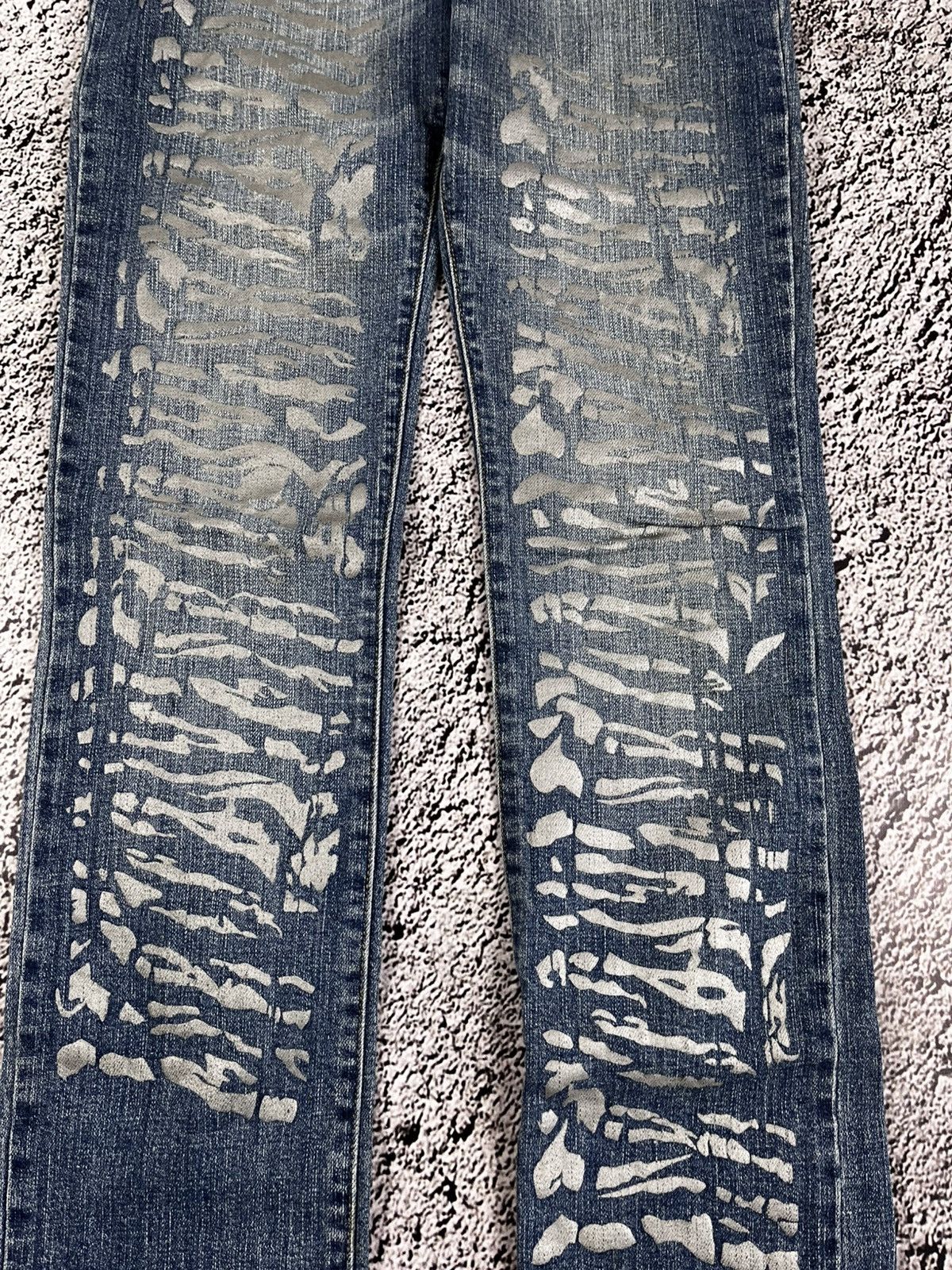Japanese Brand Vintage Y2K faded jeans streetwear juicy 00s style Japanese Size 29" - 4 Thumbnail