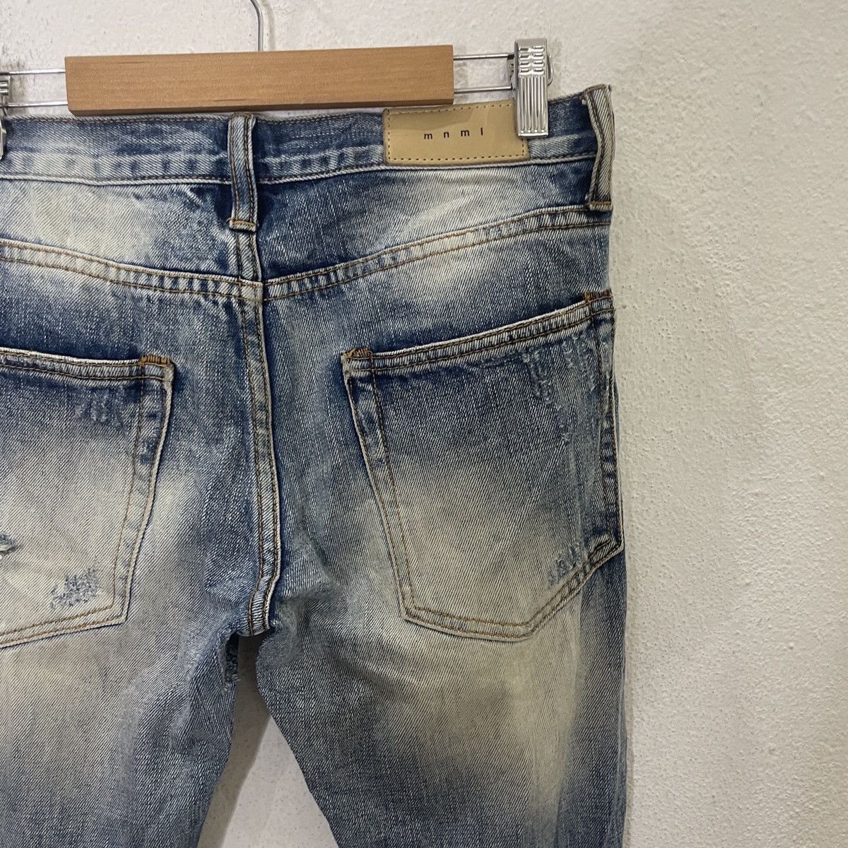 Japanese Brand Vintage Mnmi Distressed Denim Jeans Size 30" / US 8 / IT 44 - 8 Thumbnail