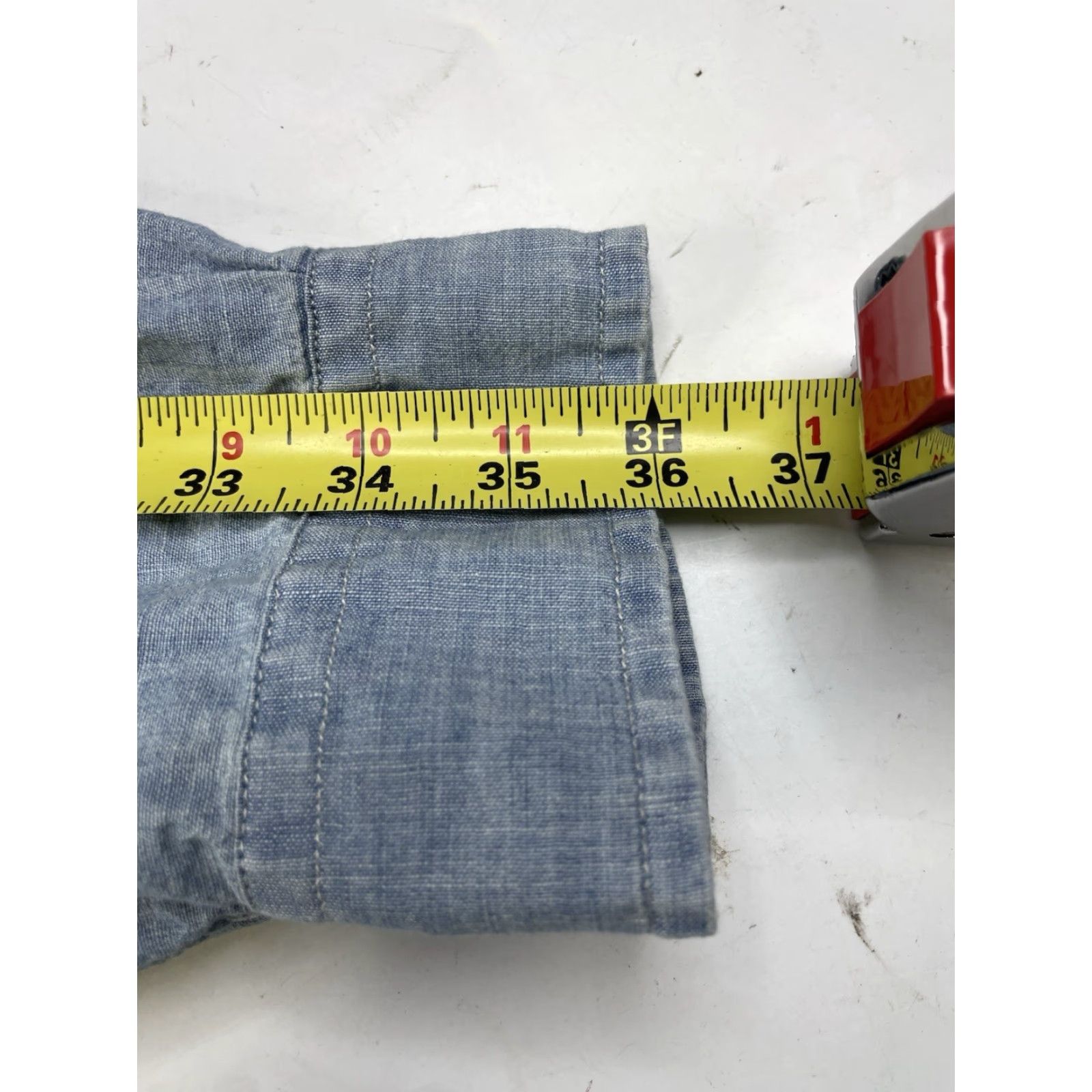 Ralph Lauren VINTAGE Ralph Lauren Polo Shirt Mens 4XLT Big & Tall Chambray Denim Button-Down Long Sleeve Blue Cotton Clothing Shirt Size US XXL / EU 58 / 5 - 4 Thumbnail