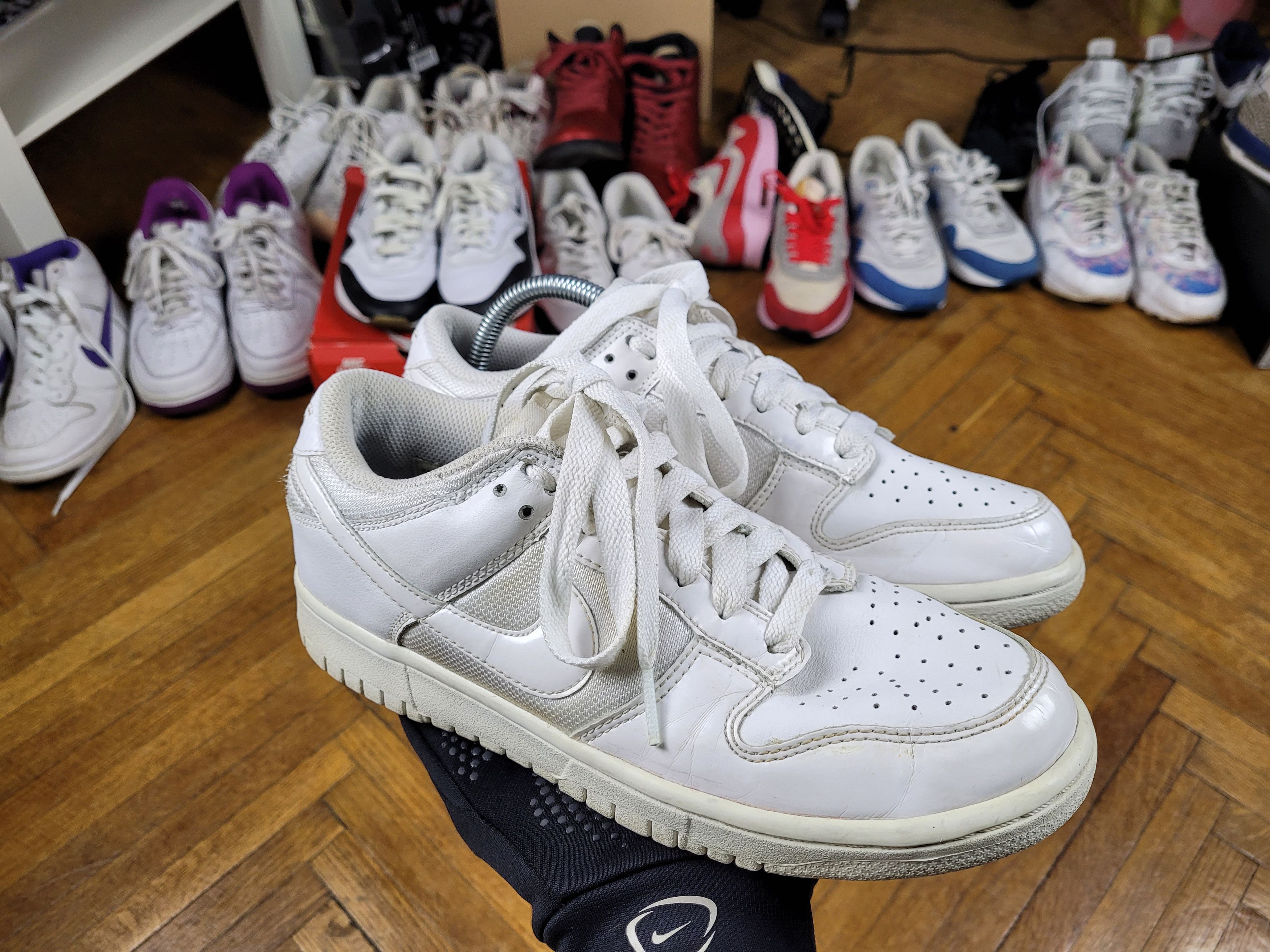 Nike 2008 Vintage Nike WMNS Dunk Low All White Size US 8.5 / IT 38.5 - 7 Thumbnail