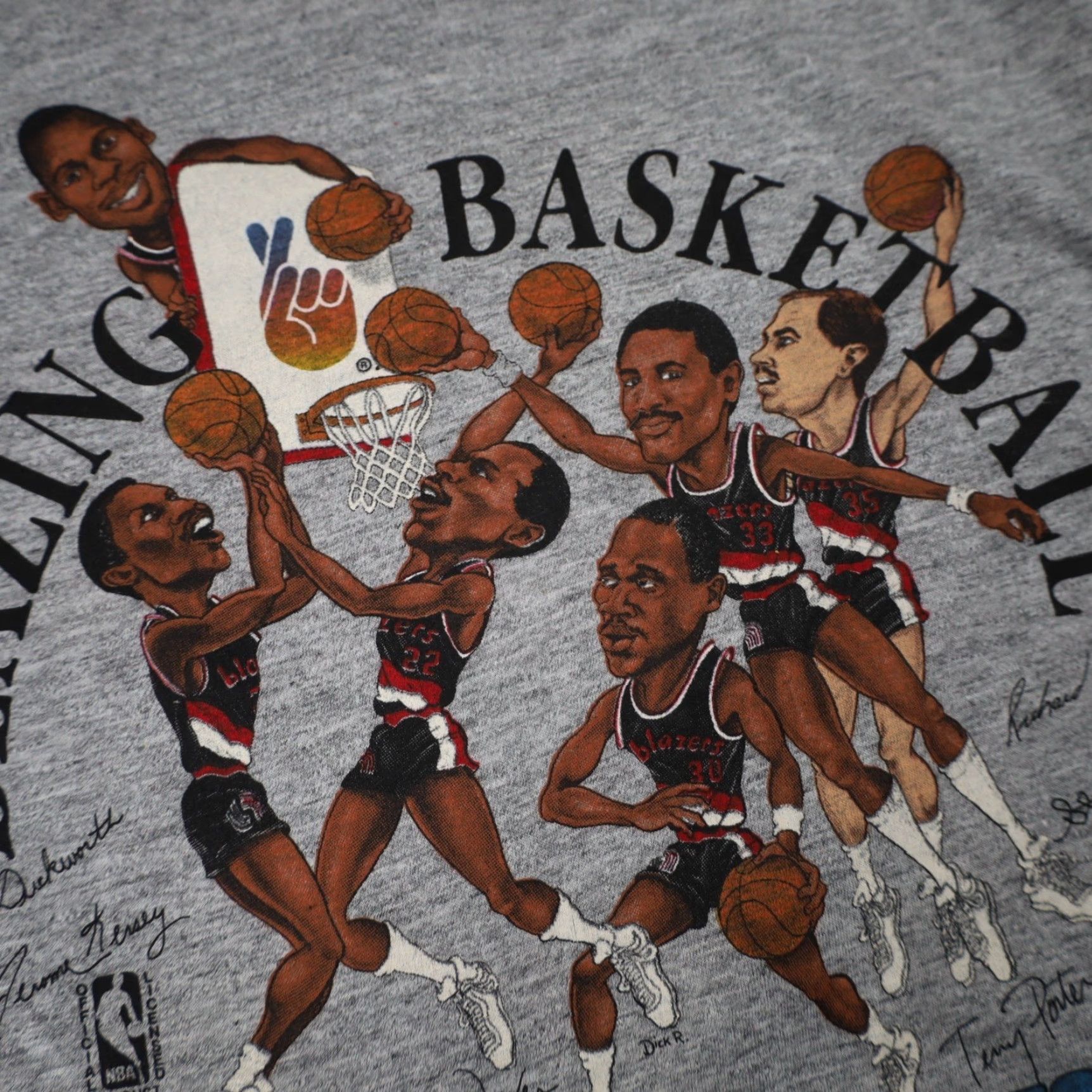 NBA VINTAGE Salem Sportswear Portland Blazers Graphic T Shirt Gray M Mens Size US M / EU 48-50 / 2 - 4 Thumbnail