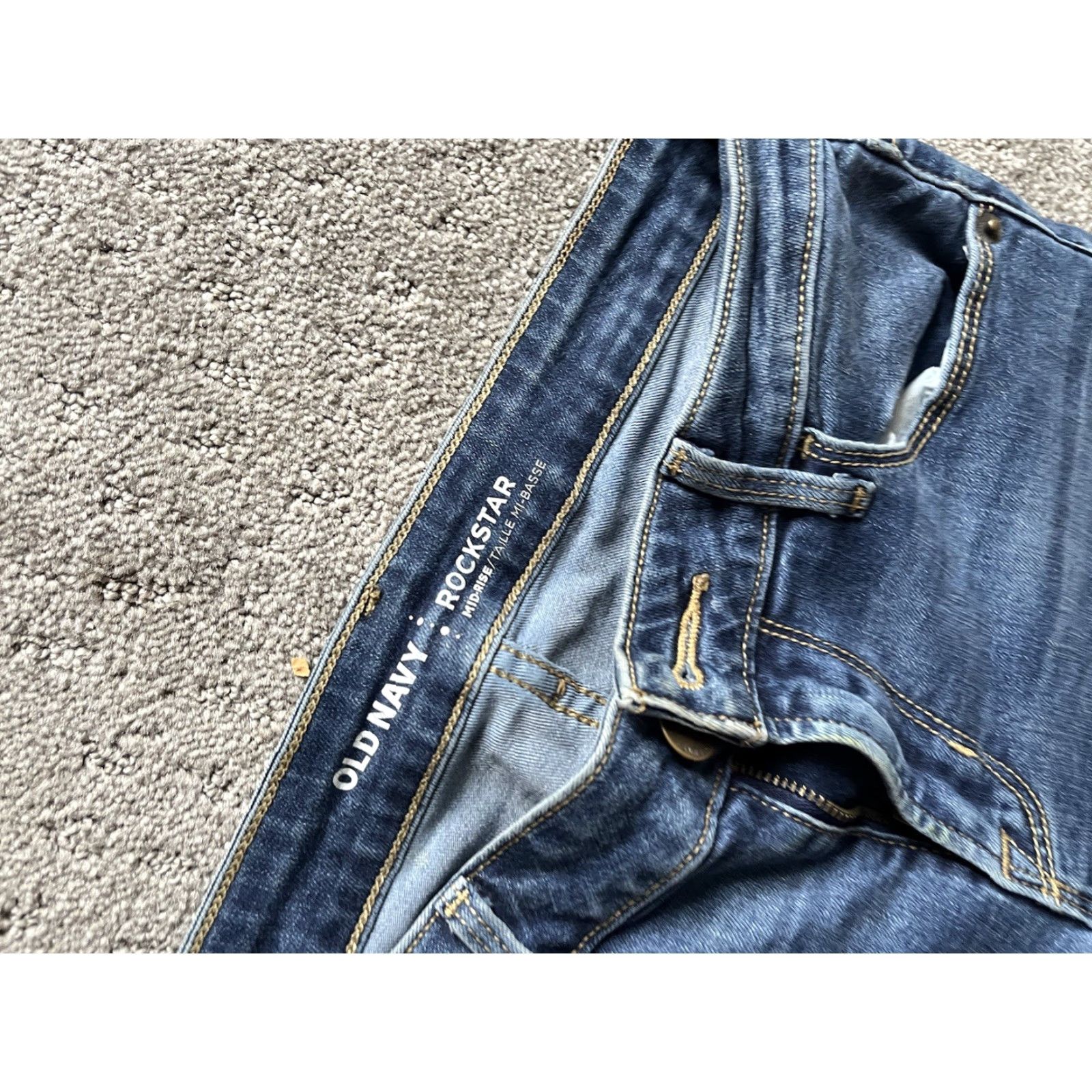 Old Navy VINTAGE Old Navy Womens Rockstar Jeans Womens Size 2 Regular Mid Rise Blue Size 26" / US 2 / IT 38 - 5 Thumbnail