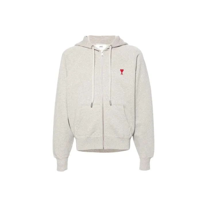 AMI AMIPARIS Heart Embroidered Zip Hoodie Jacket 0079 Size US S / EU 44-46 / 1 - 1 Thumbnail