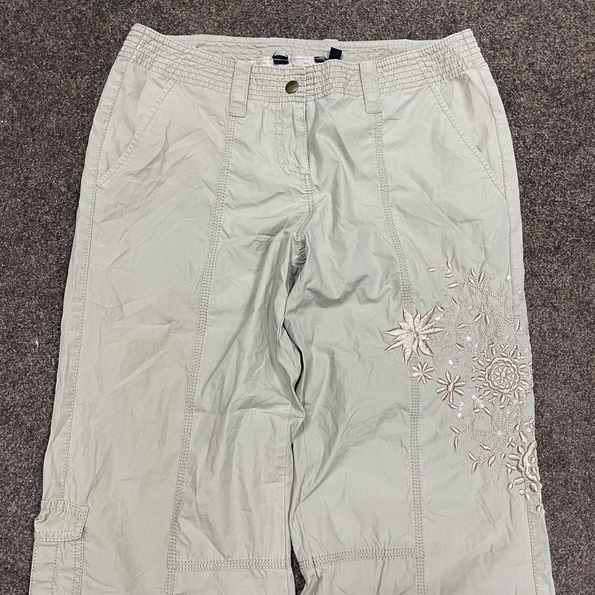 Vintage Vintage Y2K Baggy Cargo Pants Parachute Streetwear Washed 35 Size 35" - 3 Thumbnail