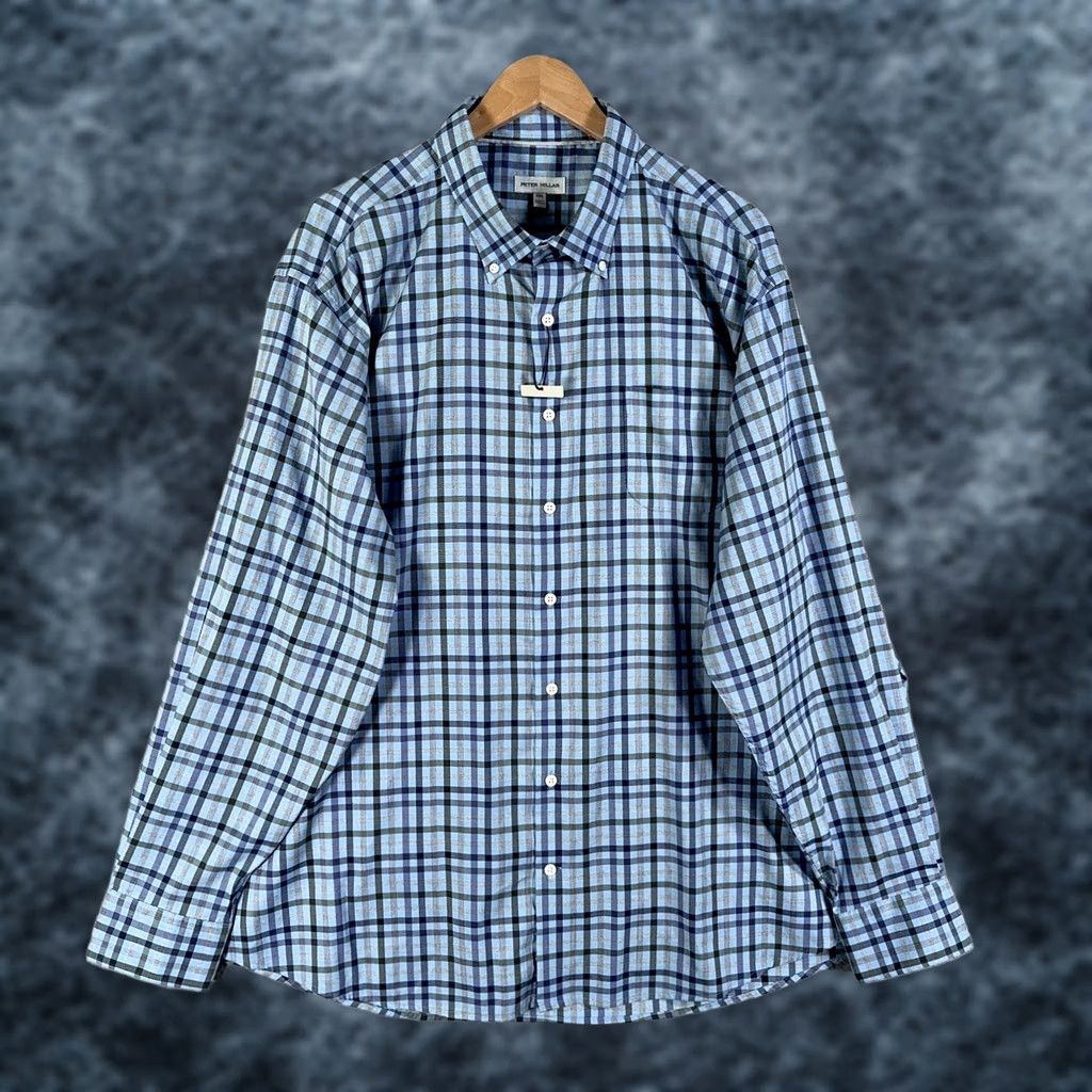 Peter Millar Peter Millar Shirt Men XXL Blue Chambly Crown Lite Stretch Plaid Sport Button up Size US XXL / EU 58 / 5 - 1 Thumbnail