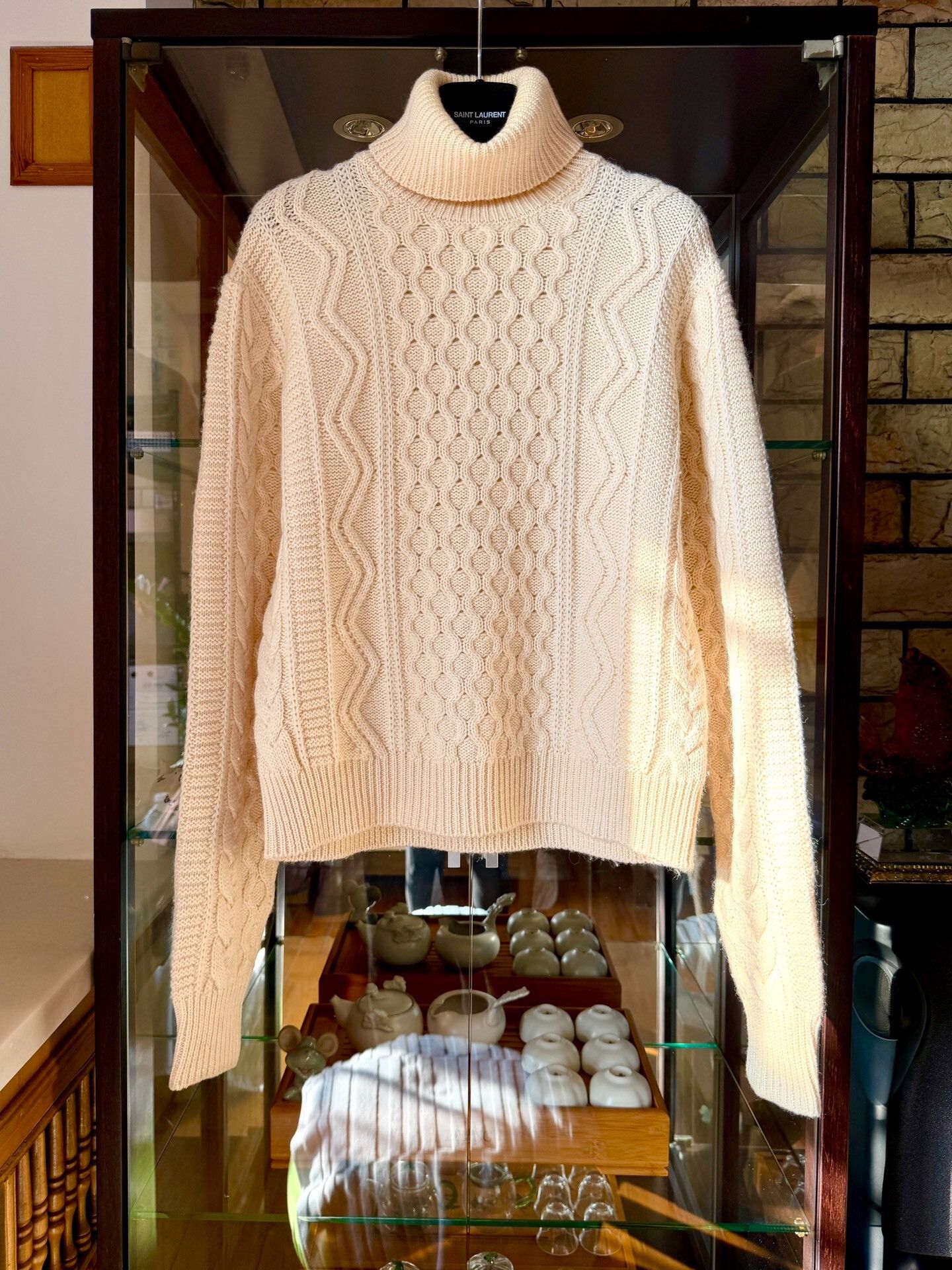 Saint Laurent Paris Saint Laurent 19SS Wool Cable Knit Turtleneck Size US M / EU 48-50 / 2 - 1 Thumbnail