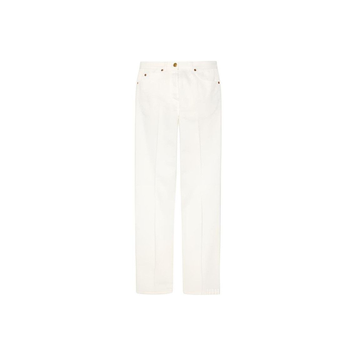 Gucci Gucci White Cotton Pants Size 23 Size 23" - 1 Thumbnail