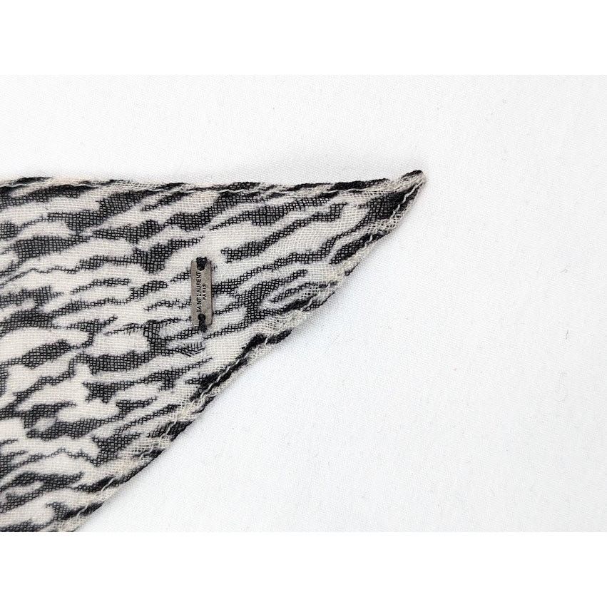 Saint Laurent Paris o1rshd1 Size: OS / Zebra Print Wool Etamine Size ONE SIZE - 6 Thumbnail