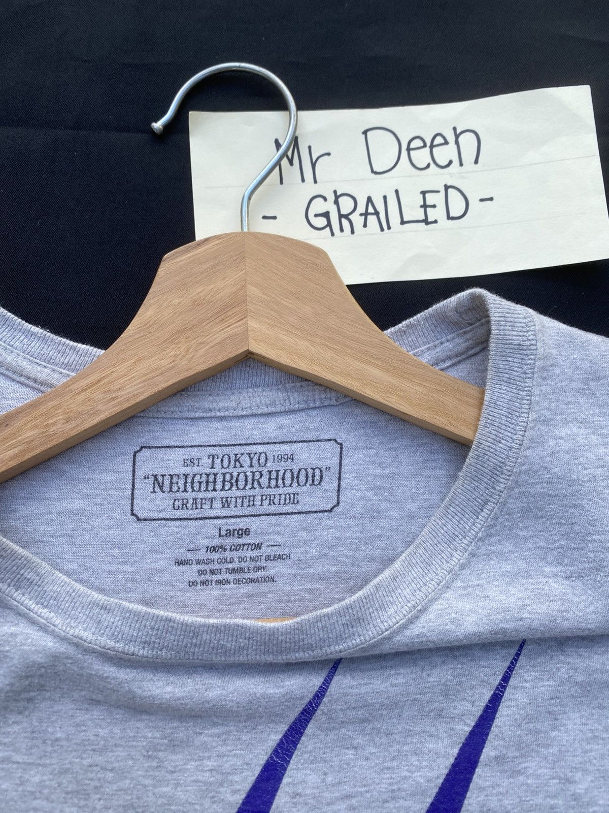 Neighborhood Rare Neighborhood Familia Japanese Brand Grey Tshirt Size US L / EU 52-54 / 3 - 10 Thumbnail