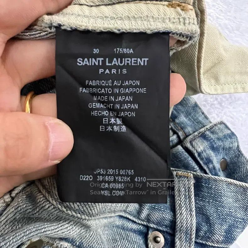 Saint Laurent Paris Saint Laurent Paris Distressed washed ripped jeans Size US 30 / EU 46 - 5 Thumbnail