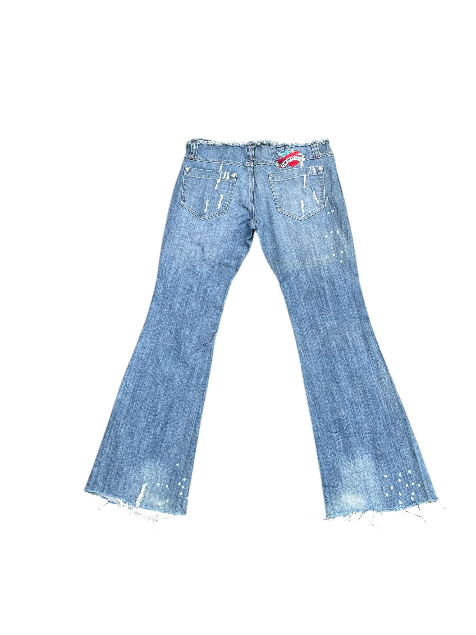 Imperial Imperial Star Flare Distresed Denim Size 33" - 3 Thumbnail