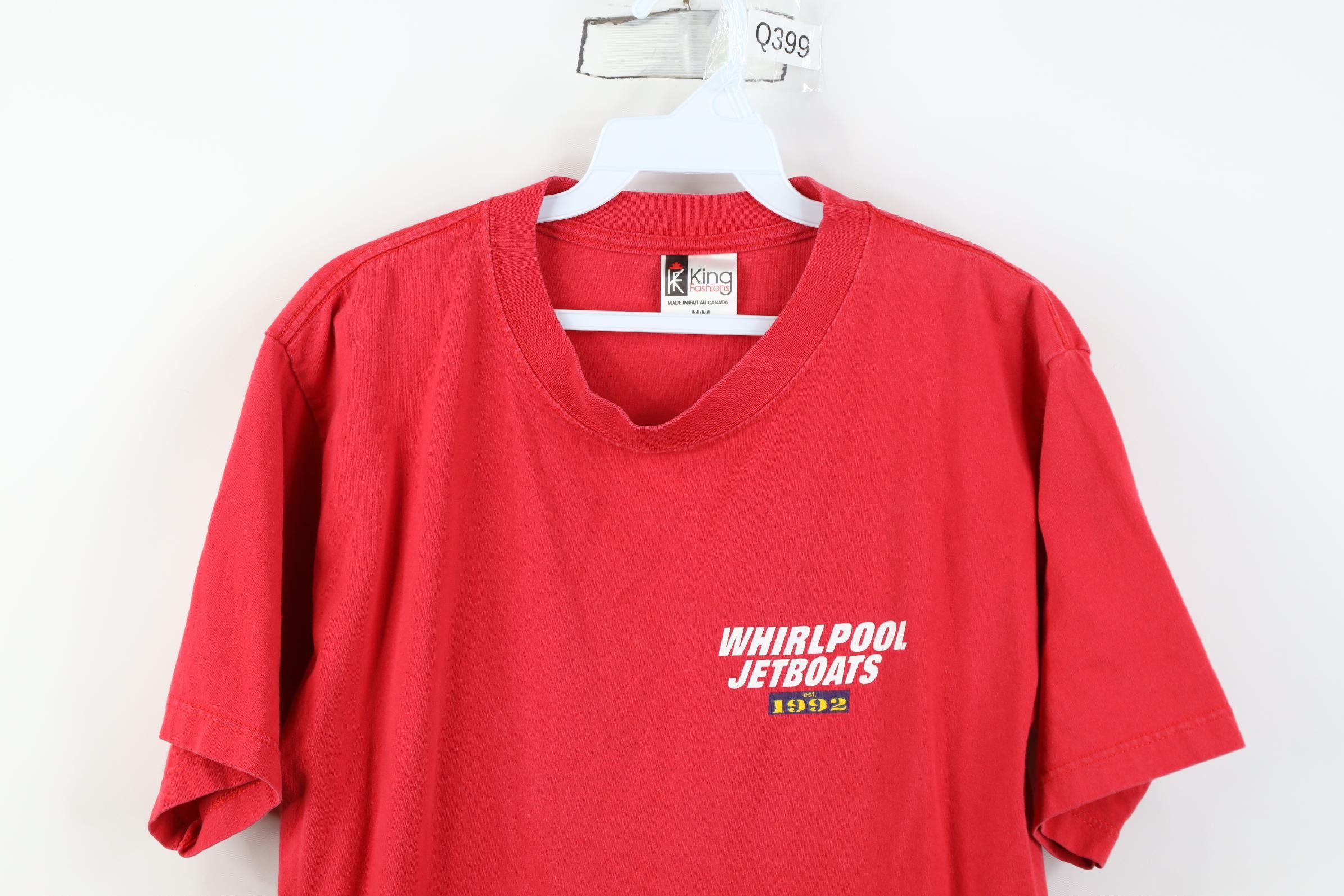 Vintage Vintage 90s Whirlpool Jet Boats Boating T-Shirt Red Cotton Size US M / EU 48-50 / 2 - 2 Thumbnail
