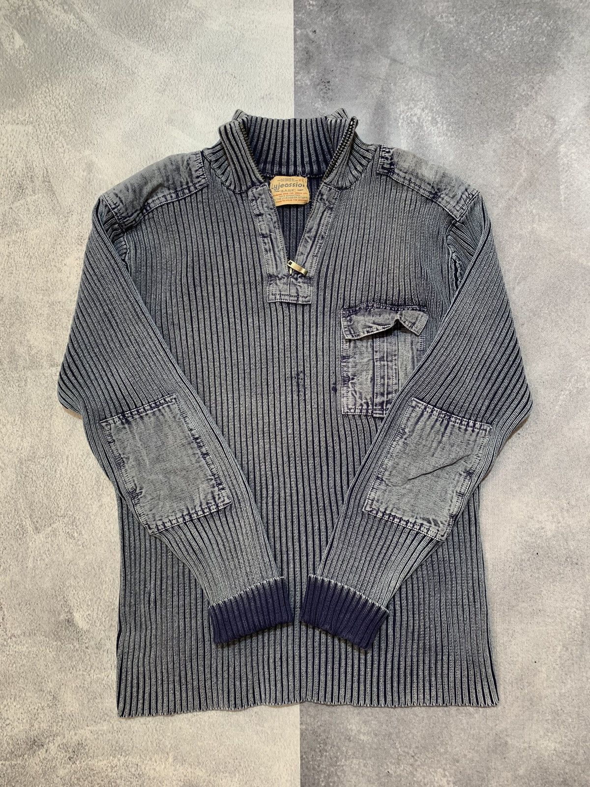 Japanese Brand × Vintage Vintage 90s 1/4 zip knitwear sweaters streetwear size XL Size US XL / EU 56 / 4 - 1 Thumbnail