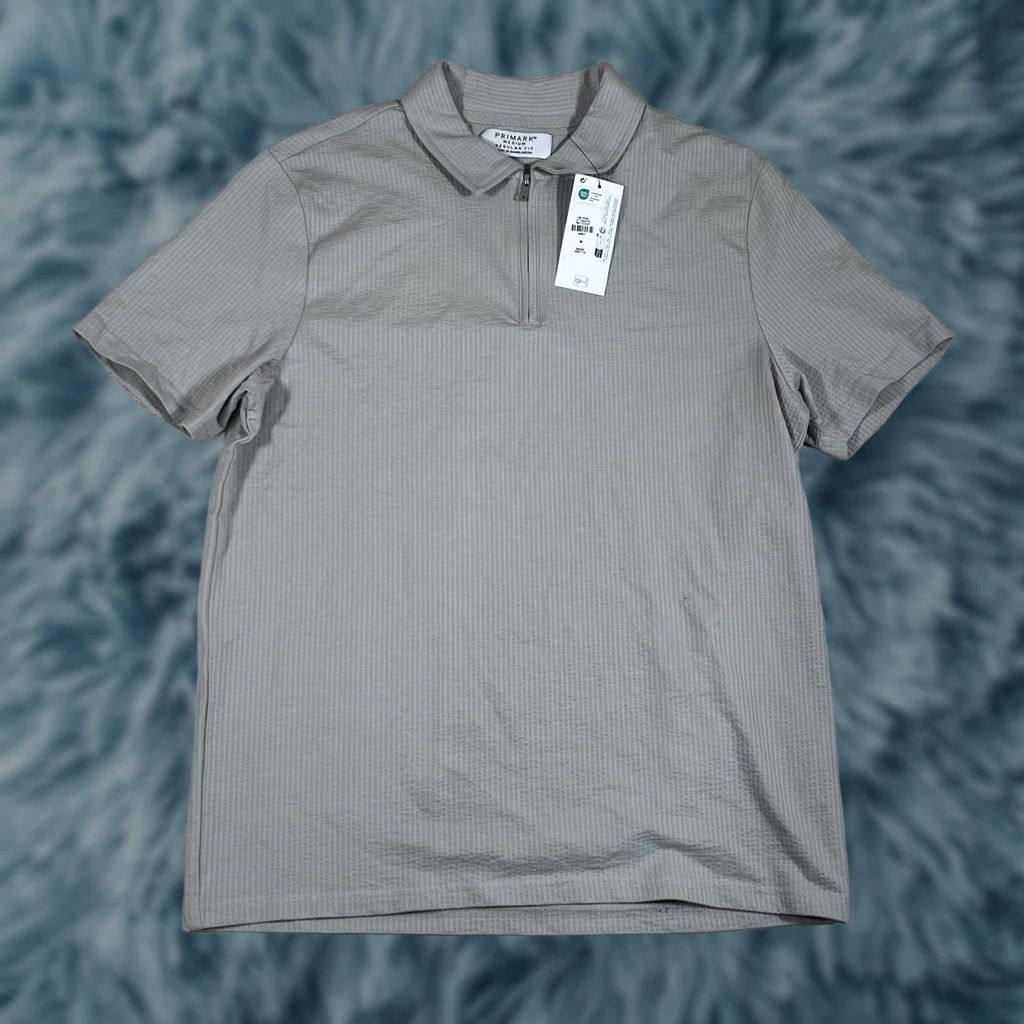 Primark Nwt Primark Zipper Closure Polo Shirt Grey M Mens Polo Shirt Regular Size M Size US M / EU 48-50 / 2 - 1 Thumbnail
