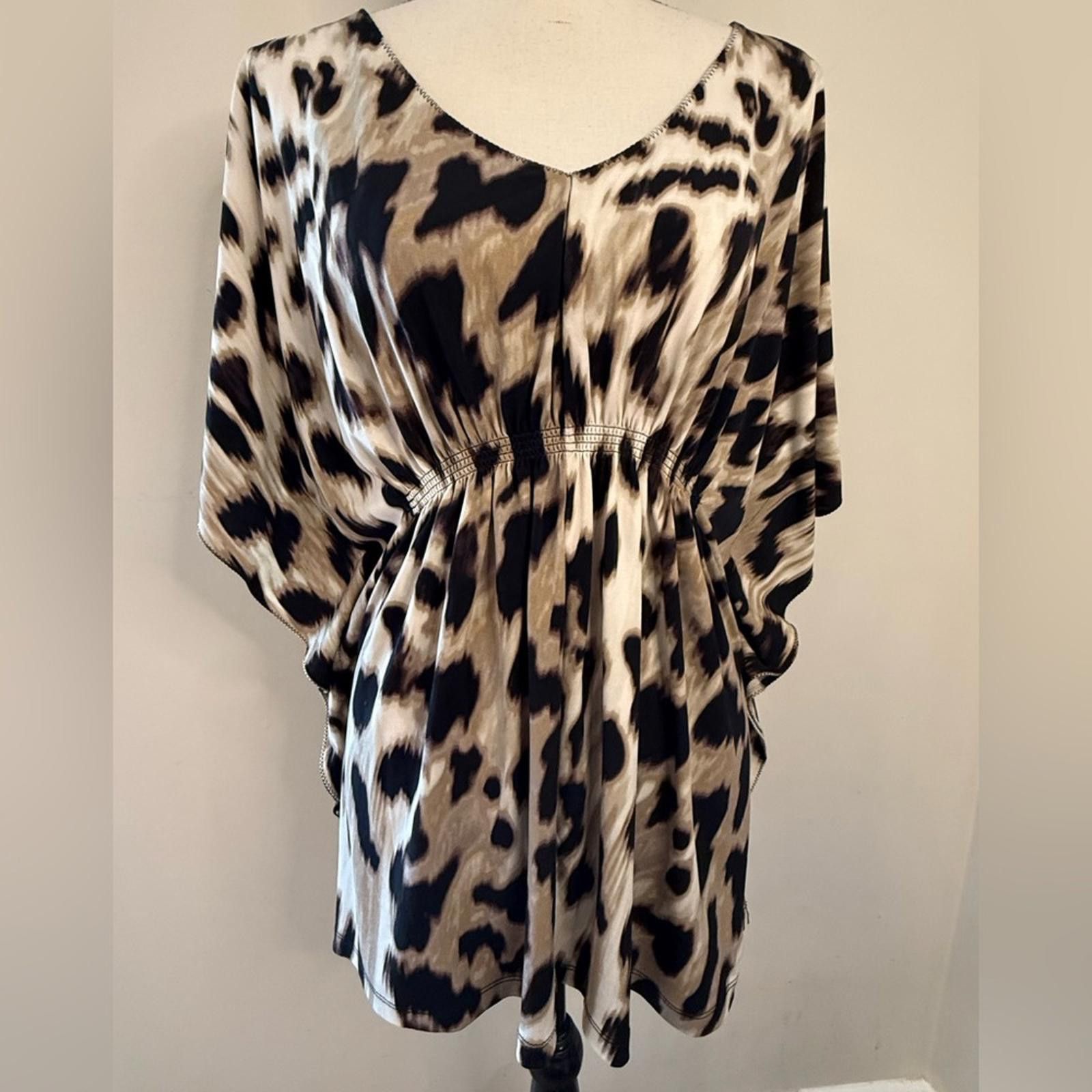 Other Leopard print V neck top chic versatile Lagenlook SZ M Size M / US 6-8 / IT 42-44 - 1 Thumbnail