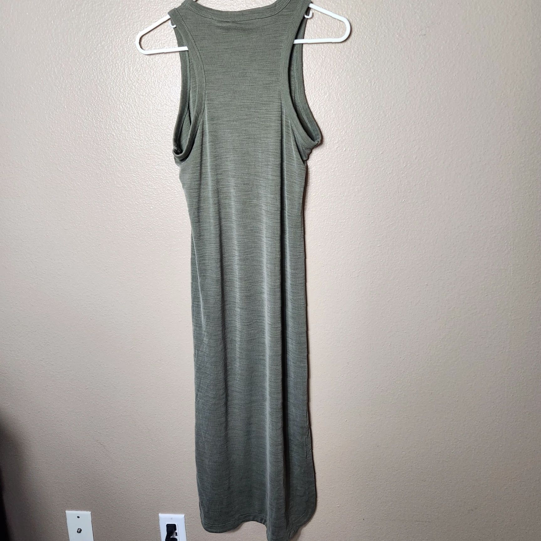 Joie Joie Womens |XS| Rich Dye Olive Sleeveless Ribbed Modal Blend Maxi Dress Shirt? Size XS / US 0-2 / IT 36-38 - 5 Thumbnail