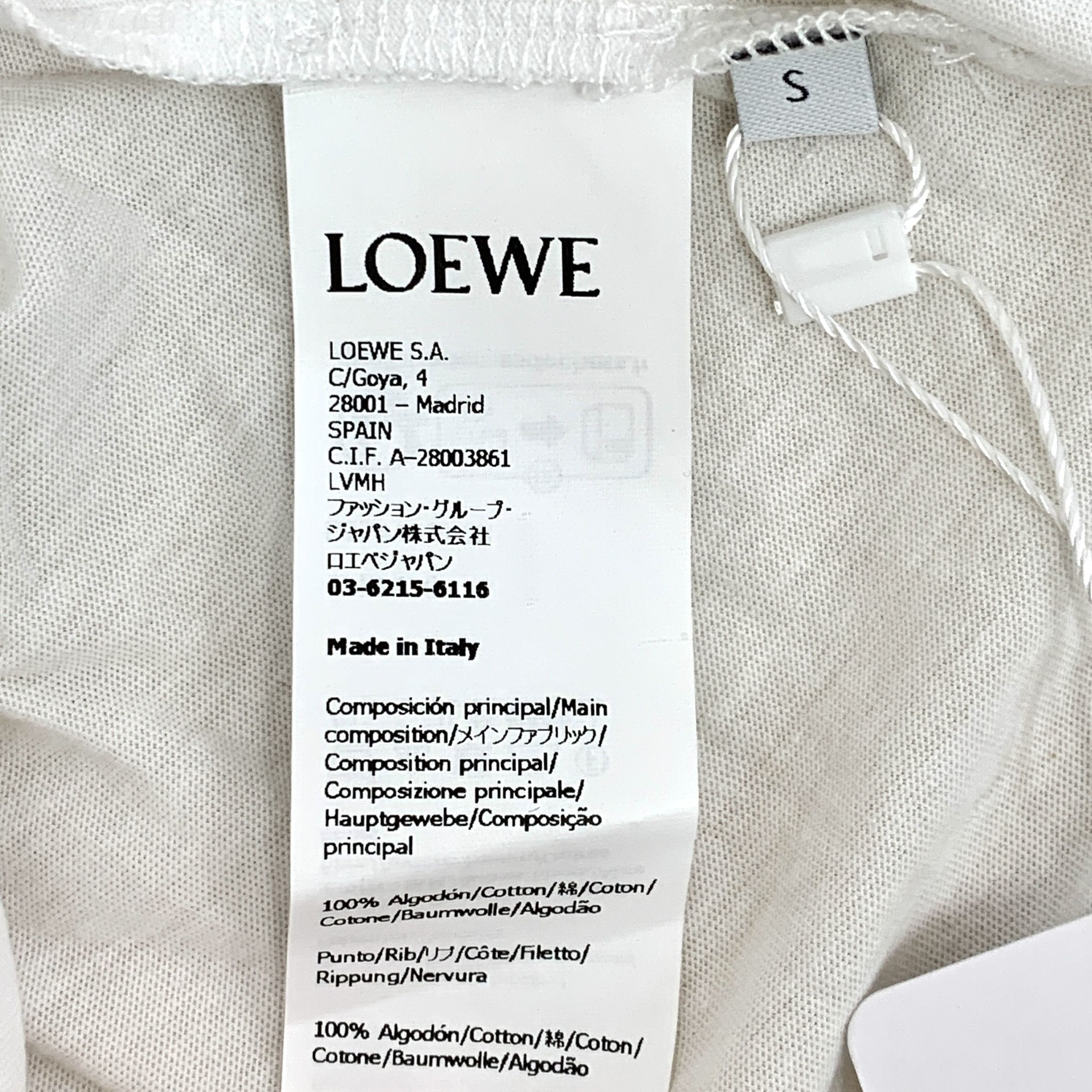 Loewe Loewe Logo T-Shirt White (S) Size S / US 4 / IT 40 - 6 Thumbnail