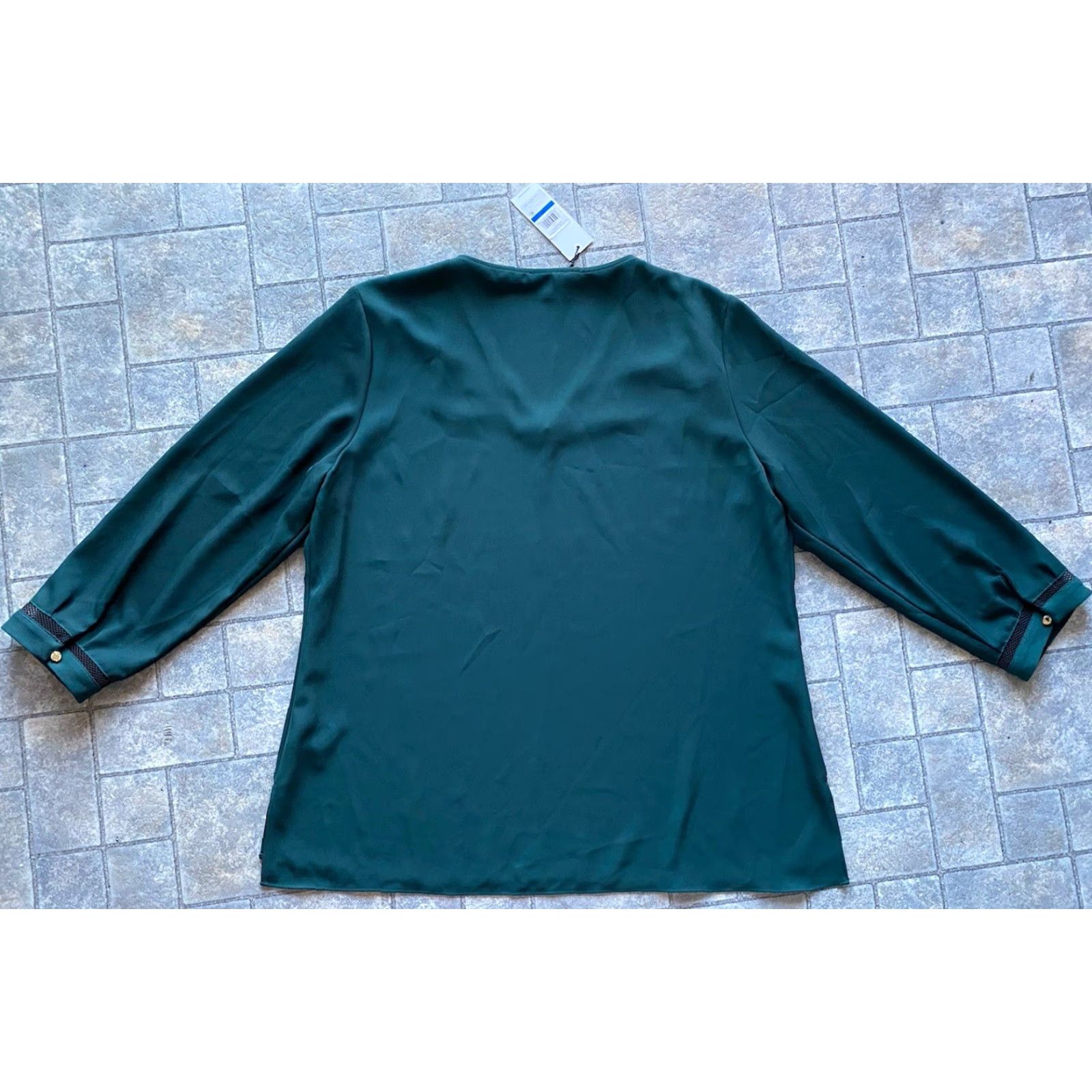 Calvin Klein Calvin Klein XL Woman Tunic Blouse Top Green Dark Green NEW WITH TAGS Women XL Blouse Tunic Pullover Size XL / US 12-14 / IT 48-50 - 2 Thumbnail