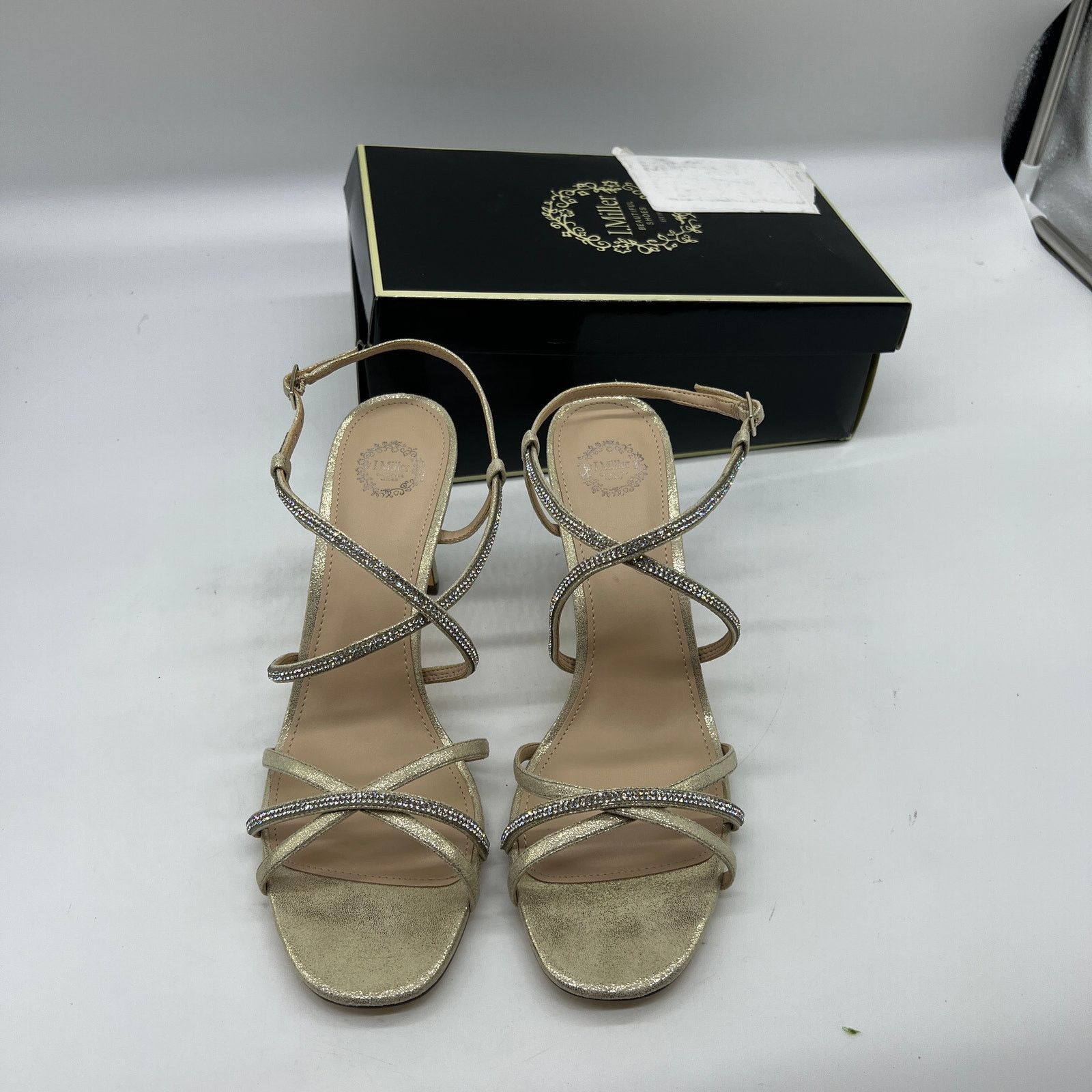 Other I. Miller Womens Andria Heeled Sandals Gold Size 11M Size US 11 / IT 41 - 4 Thumbnail