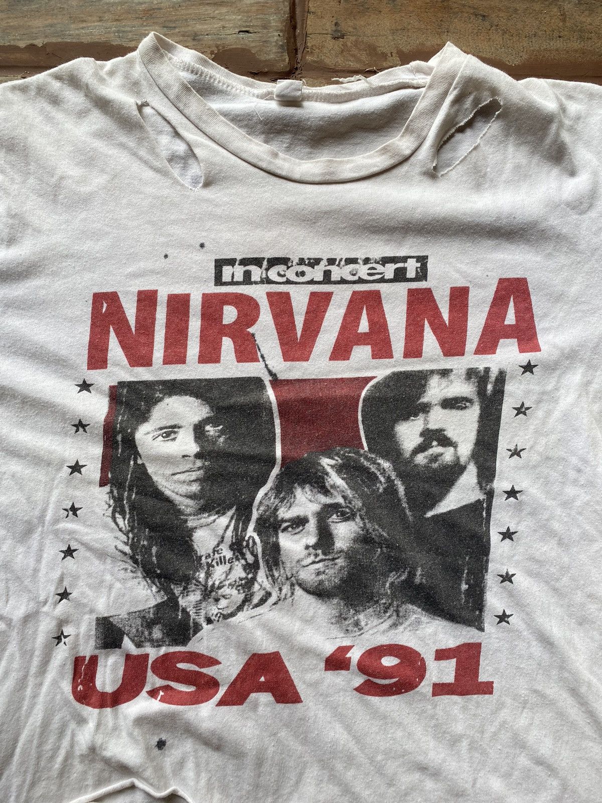 Band Tees × Vintage Vintage Nirvana in concert T Shirts Size US M / EU 48-50 / 2 - 2 Thumbnail