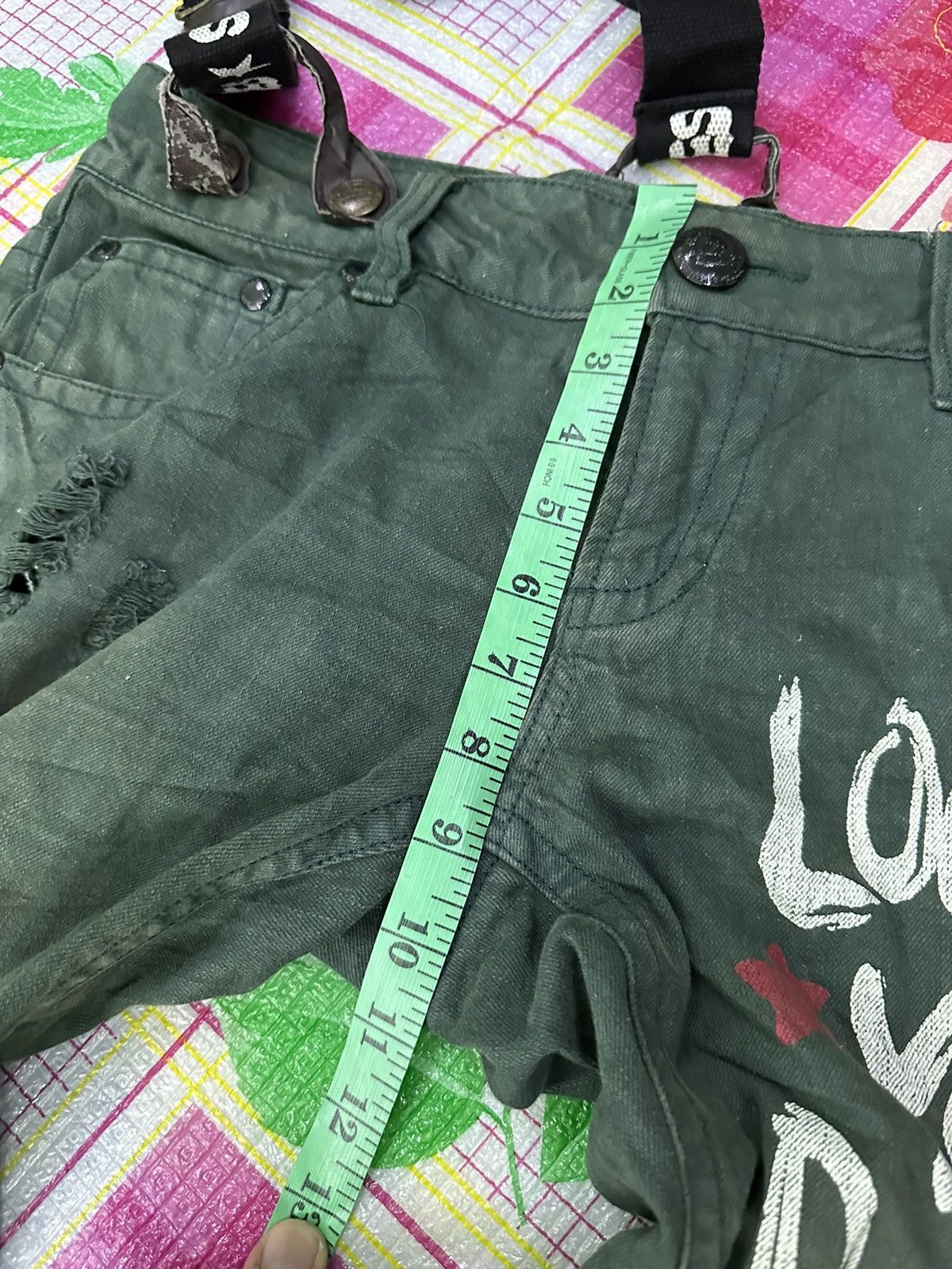 If Six Was Nine × Japanese Brand × Le Grande Bleu (L.G.B.) Rare Japanese Cargo Bondage Distress Jeans Size US 34 / EU 50 - 13 Thumbnail