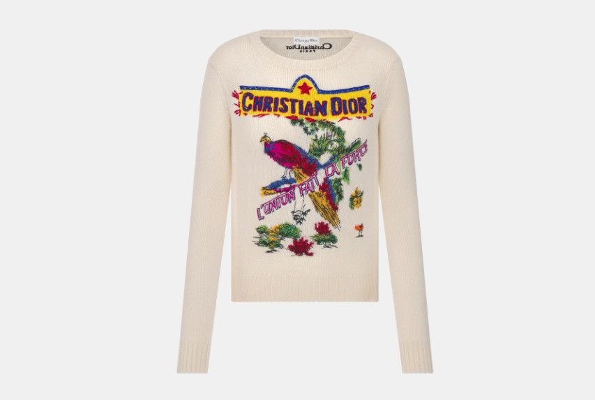 Dior o1w1db10824 Cashmere Sweater in White Size XS / US 0-2 / IT 36-38 - 1 Thumbnail