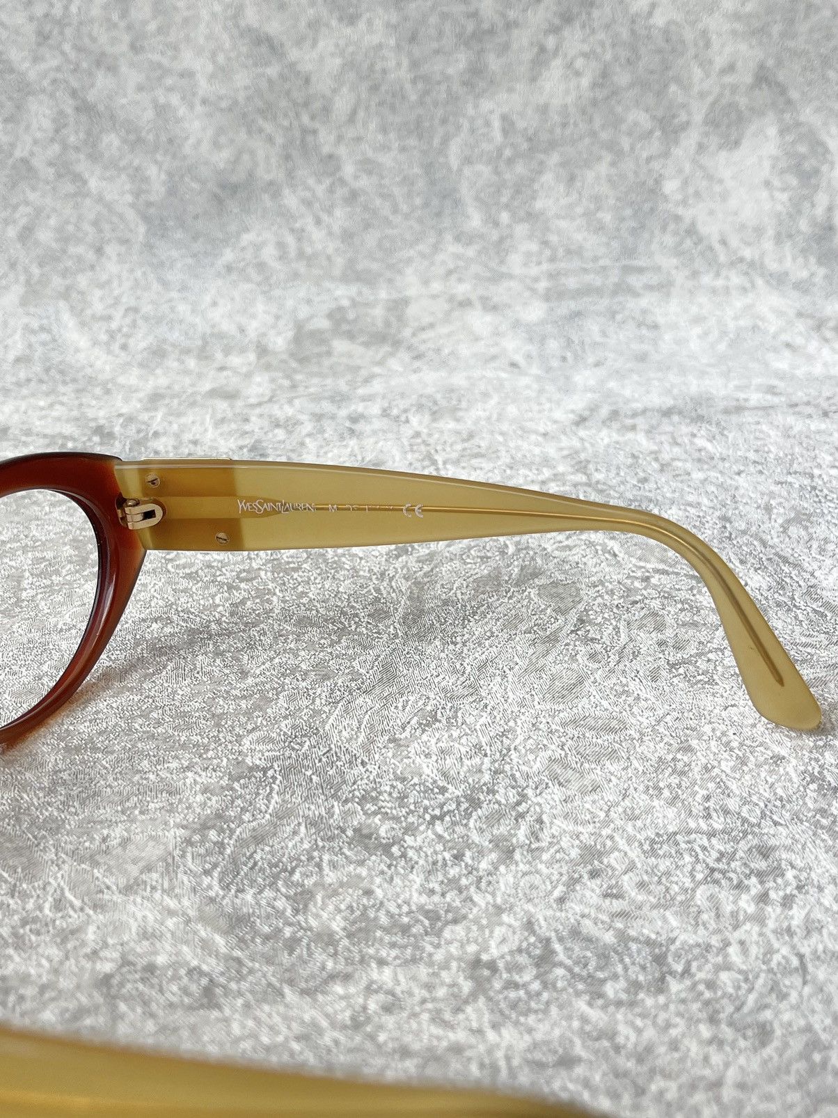 Yves Saint Laurent Vintage Yves Saint Laurent YSL Logo Oval Cat-Eye Glasses Size ONE SIZE - 9 Thumbnail