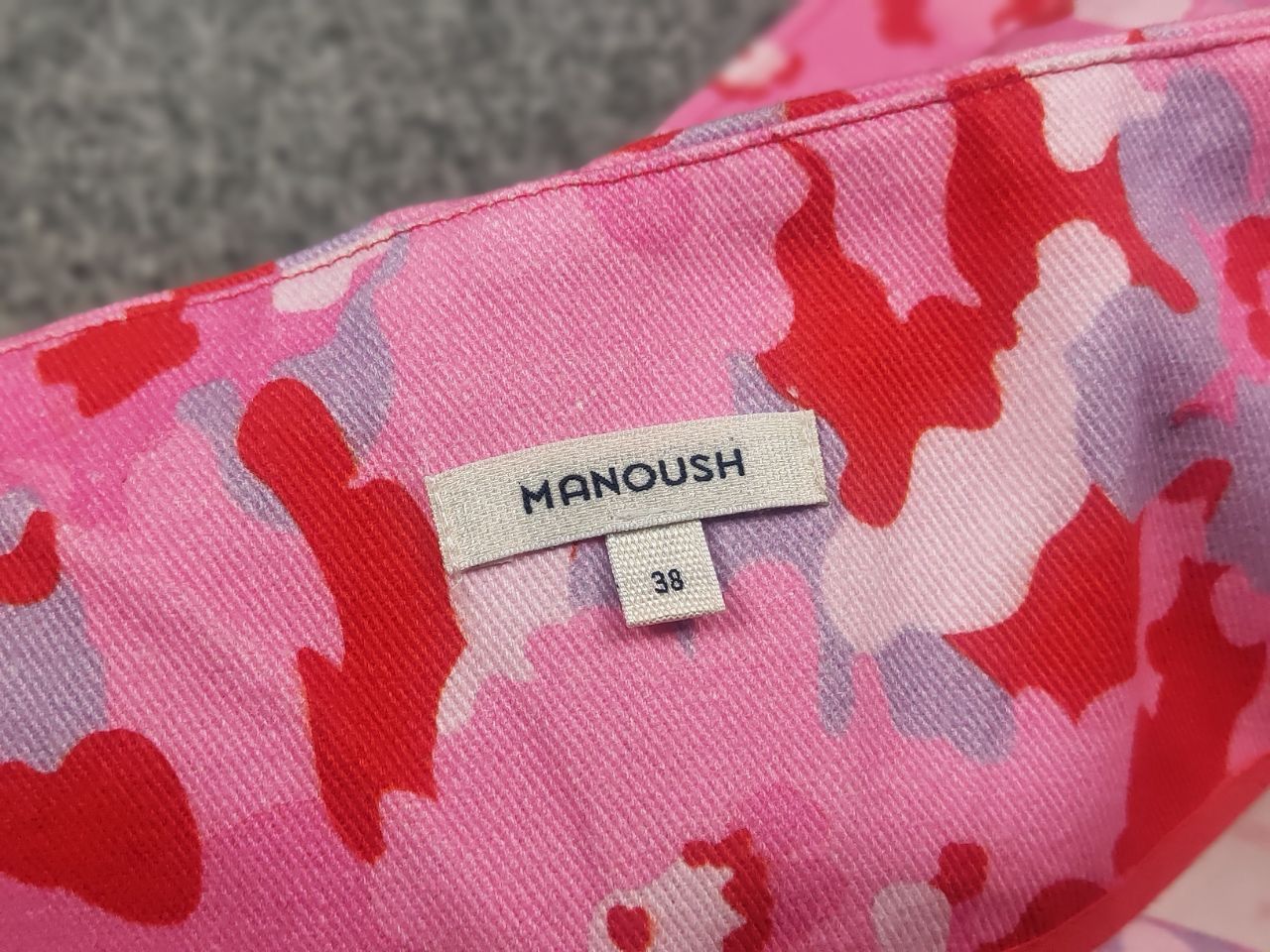 Vintage Manoush Design Bright pink camo belt mid-length Pocket skirt Size 28" / US 6 / IT 42 - 14 Thumbnail