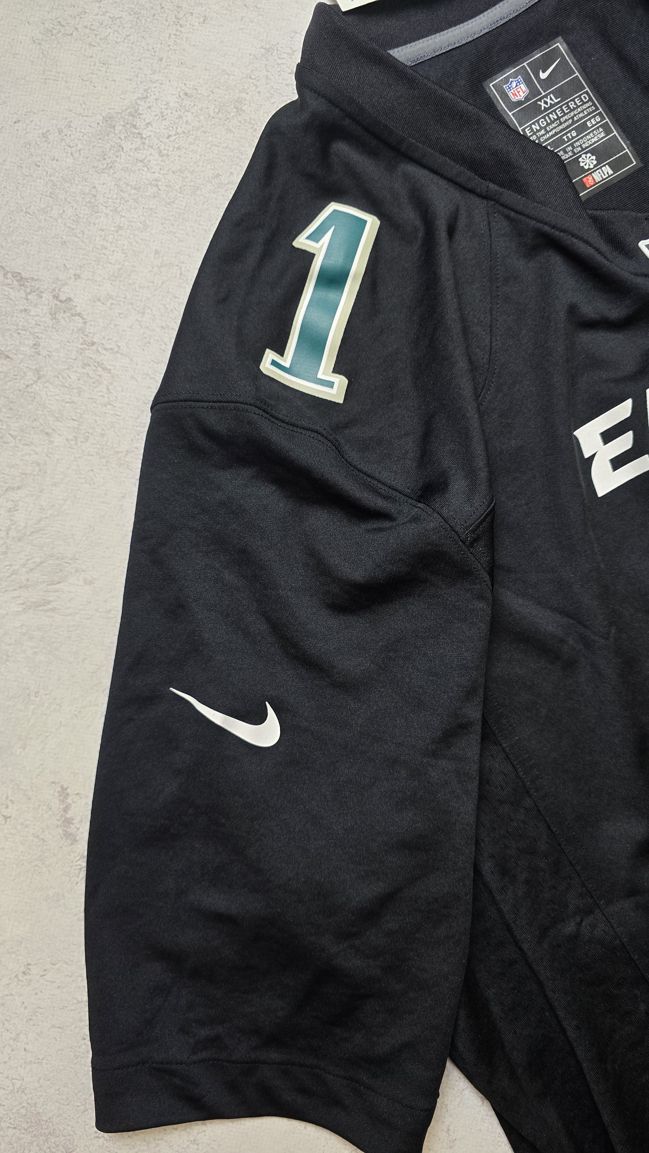 Nike Philadelphia Eagles Hurts Carbon Black Super Bowl 59 Jersey Size US XXL / EU 58 / 5 - 5 Thumbnail