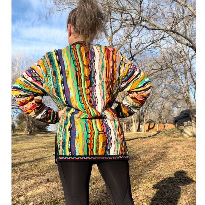 Coogi Coogi Australia Primary Color Abstract Weave Tunic Sweater Size M / US 6-8 / IT 42-44 - 3 Thumbnail