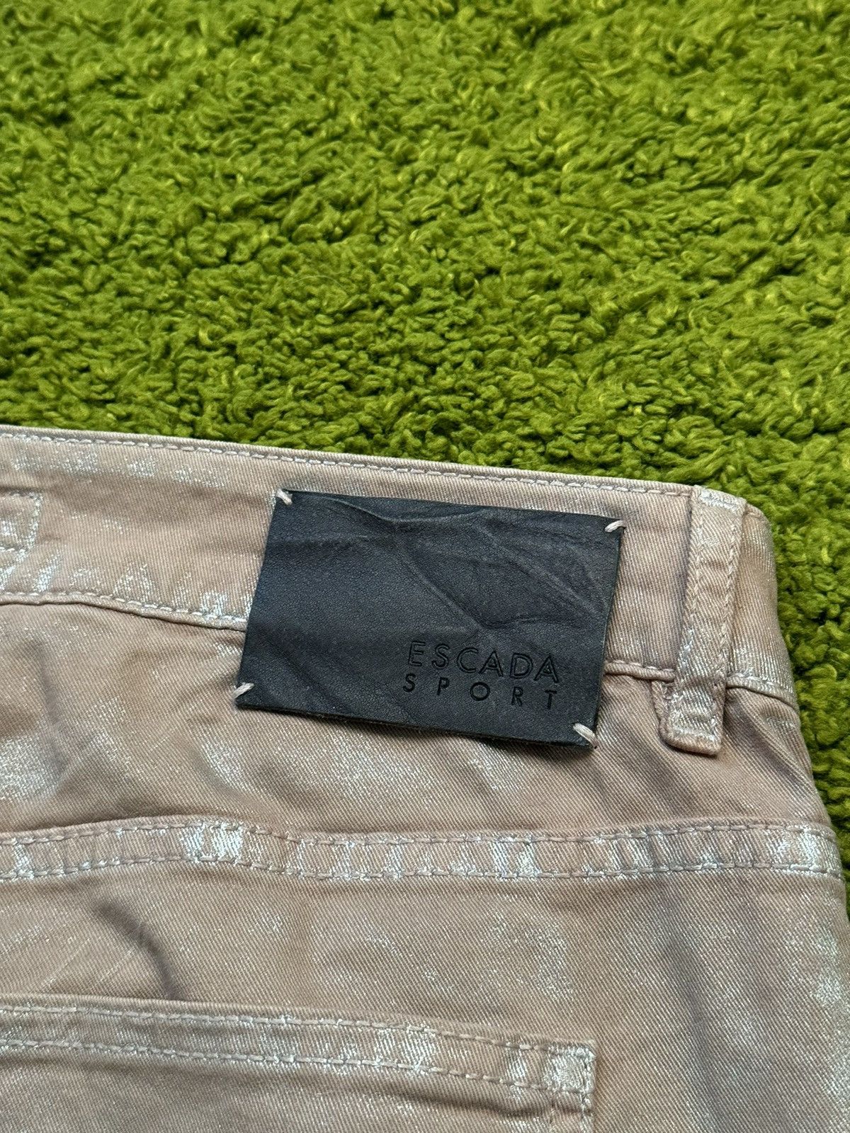 Designer × Escada × Escada Sport Escada luster silver waxed pants Size 26" / US 2 / IT 38 - 4 Thumbnail